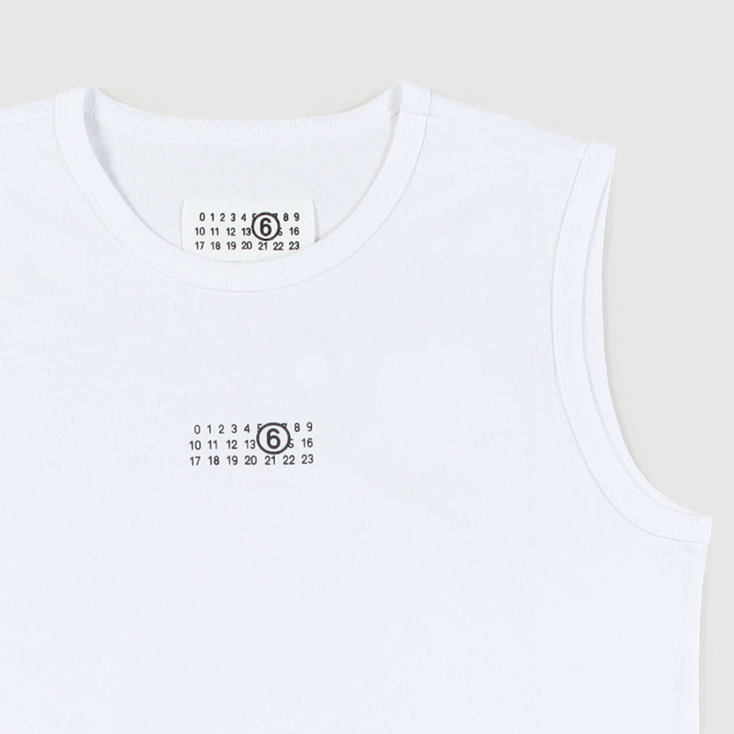 canotta bianca con logo in contrasto - annameglio.com abbigliamento moda