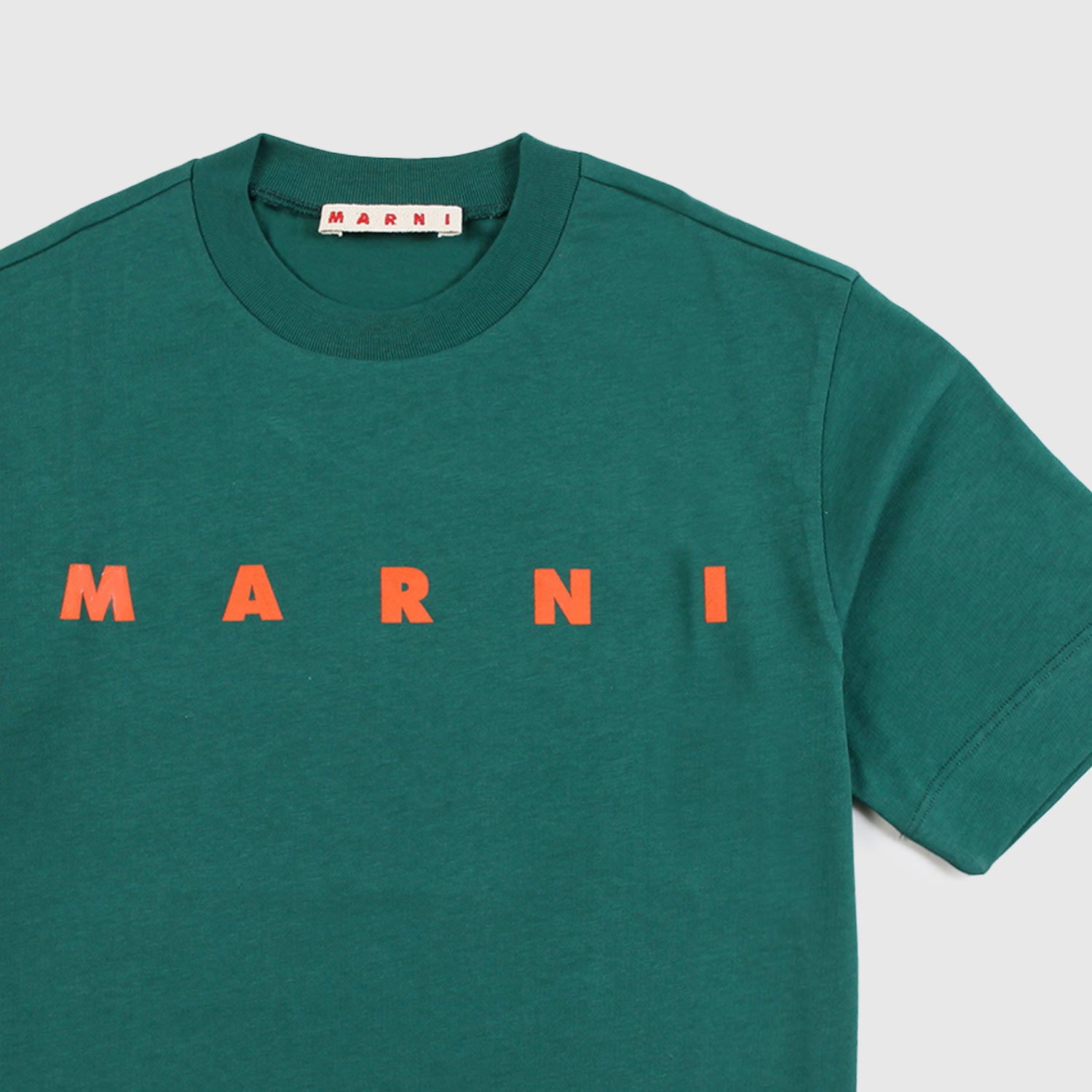 t-shirt verde con dettaglio arancione bambino - annameglio.com abbigliamento moda