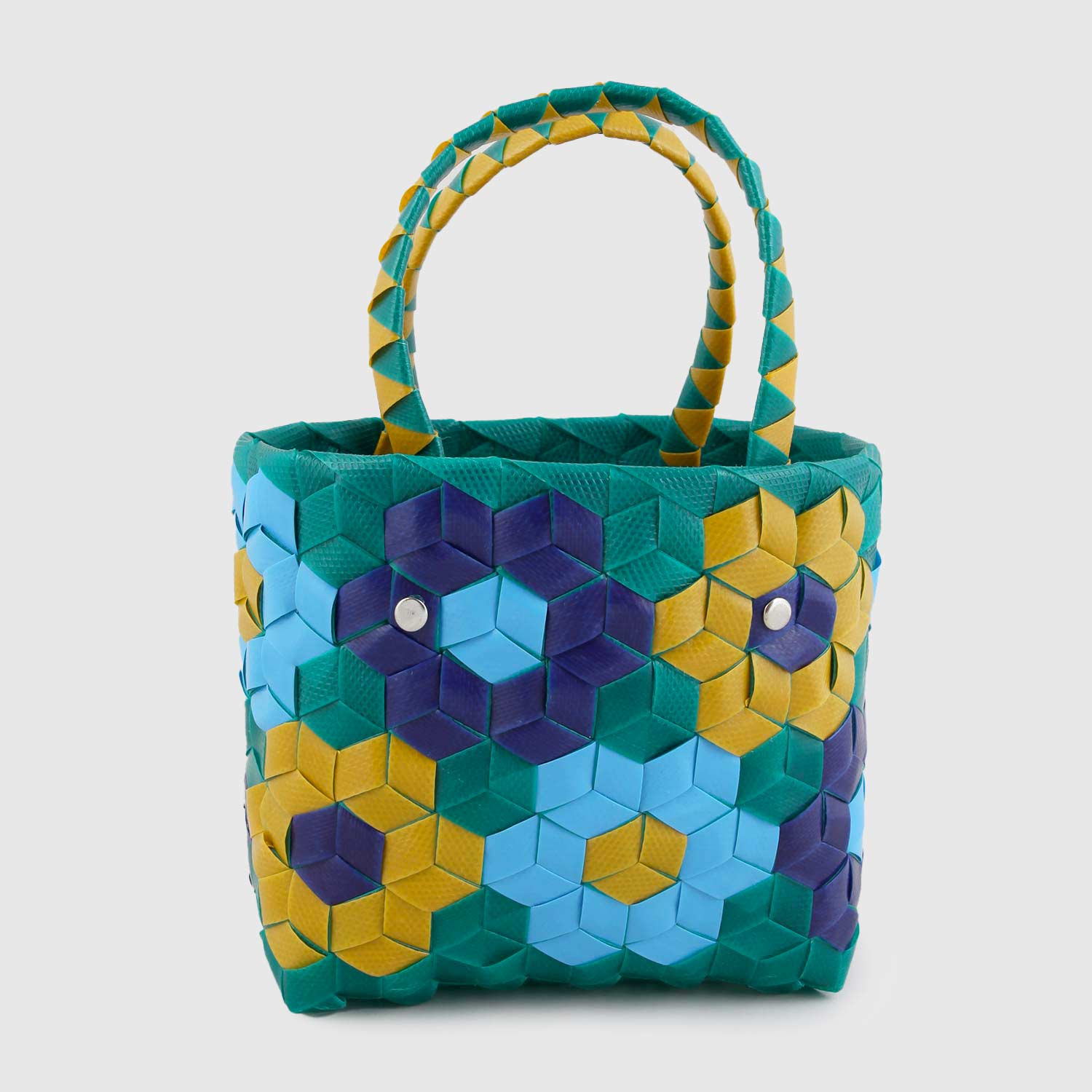 borsa cestino a fantasia e intreccio bambina - annameglio.com abbigliamento moda