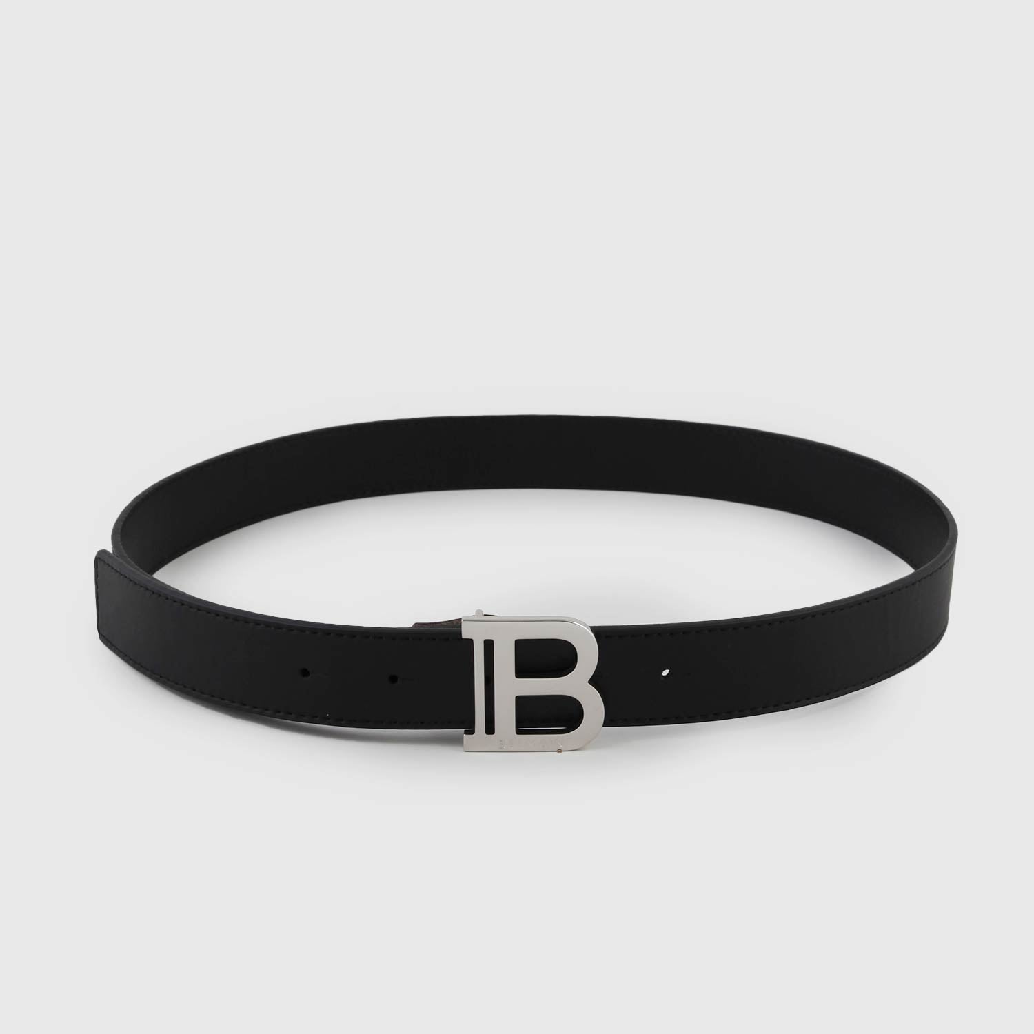 Cintura nera in pelle con fibbia argento - annameglio.com abbigliamento moda