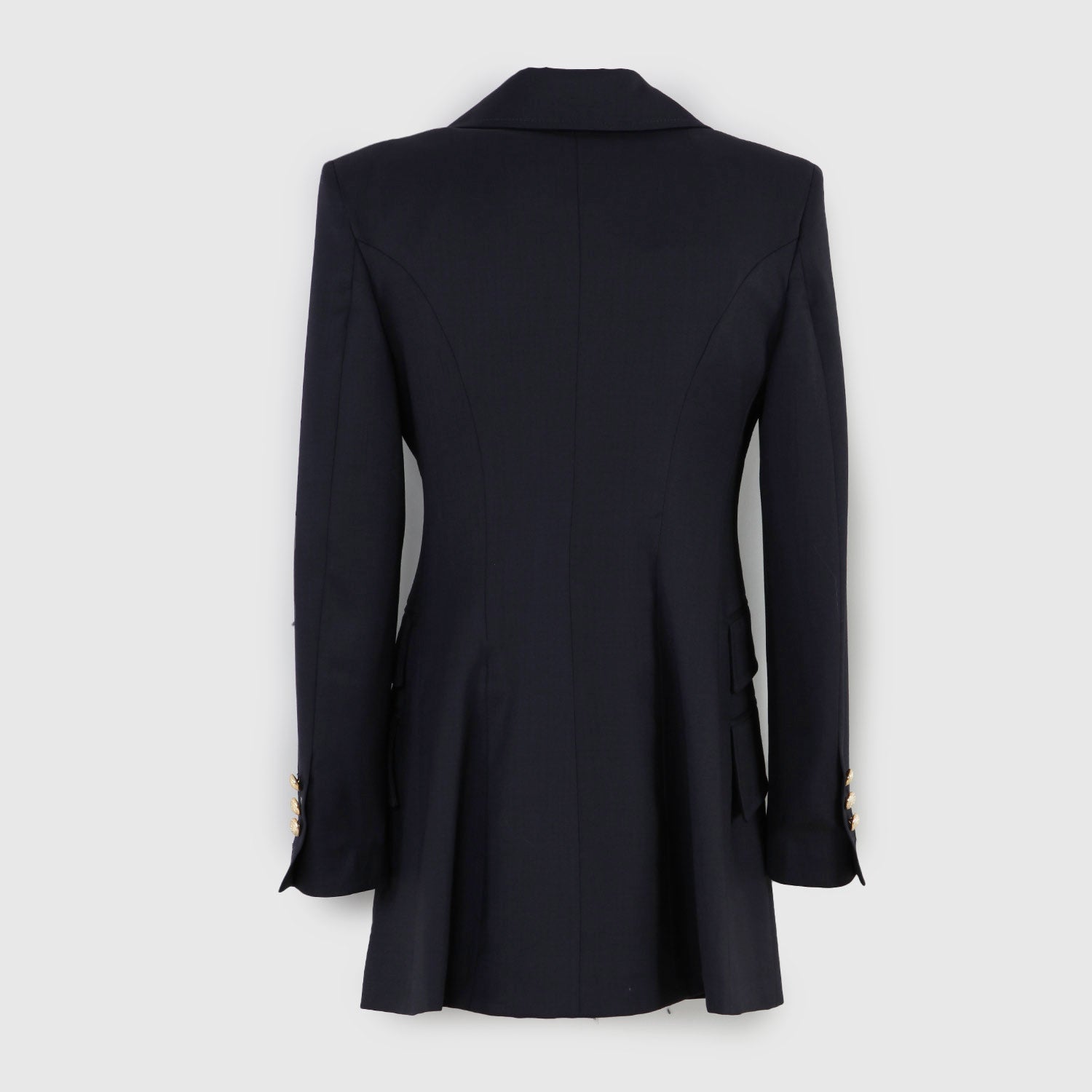 giacca blu lunga con dettagli oro ragazza - annameglio.com abbigliamento moda