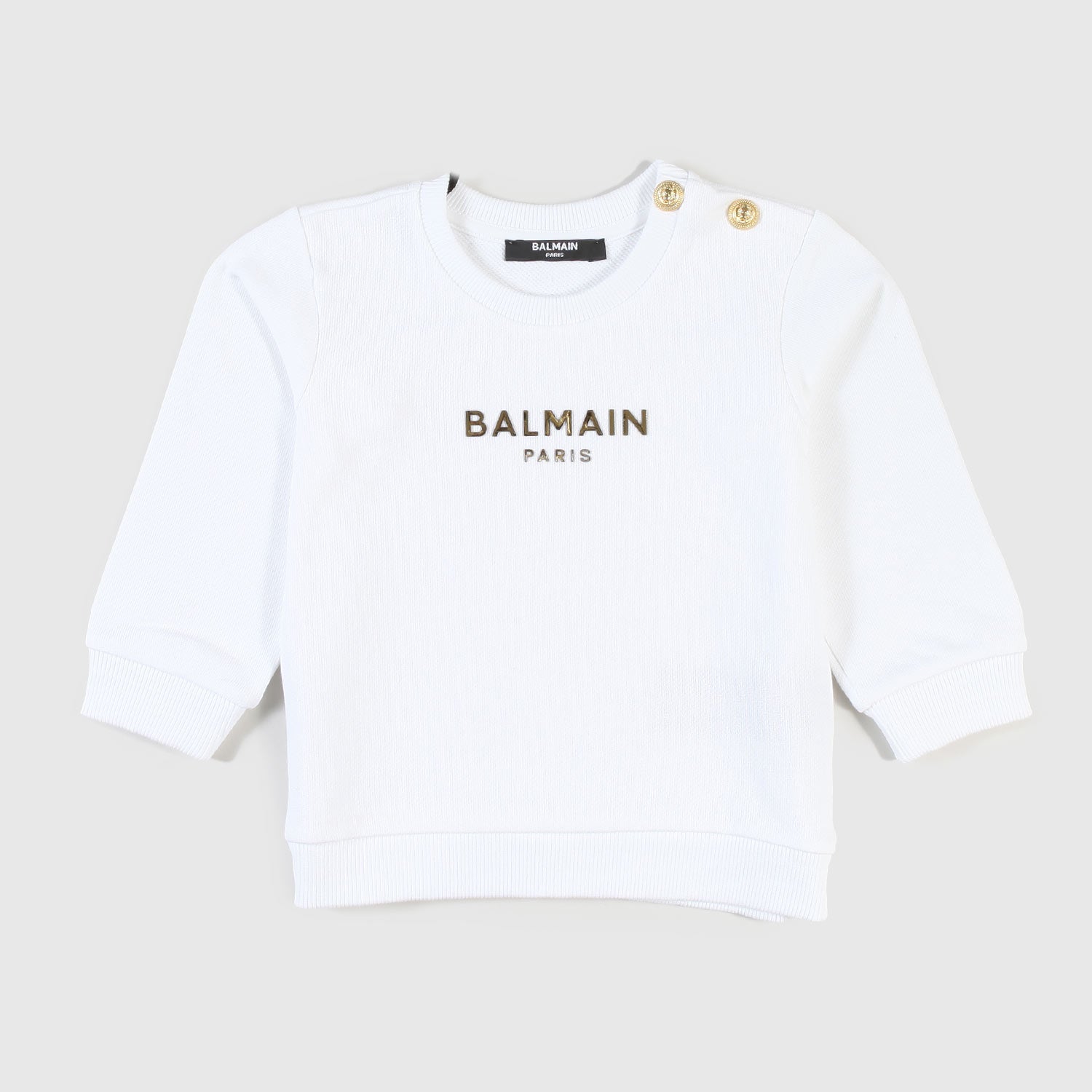 Felpa bianca con dettagli dorati ragazza - annameglio.com abbigliamento moda