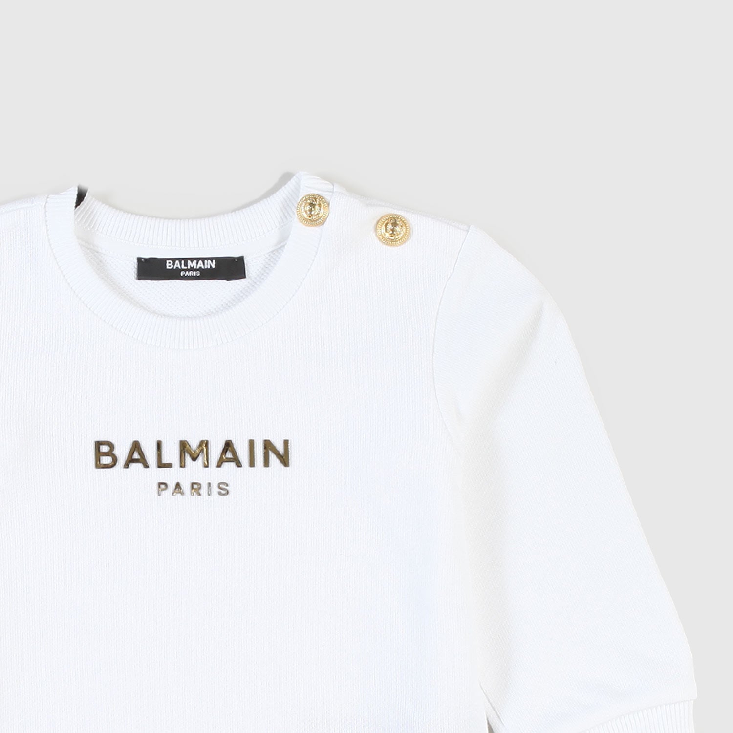 Felpa bianca con dettagli dorati ragazza - annameglio.com abbigliamento moda