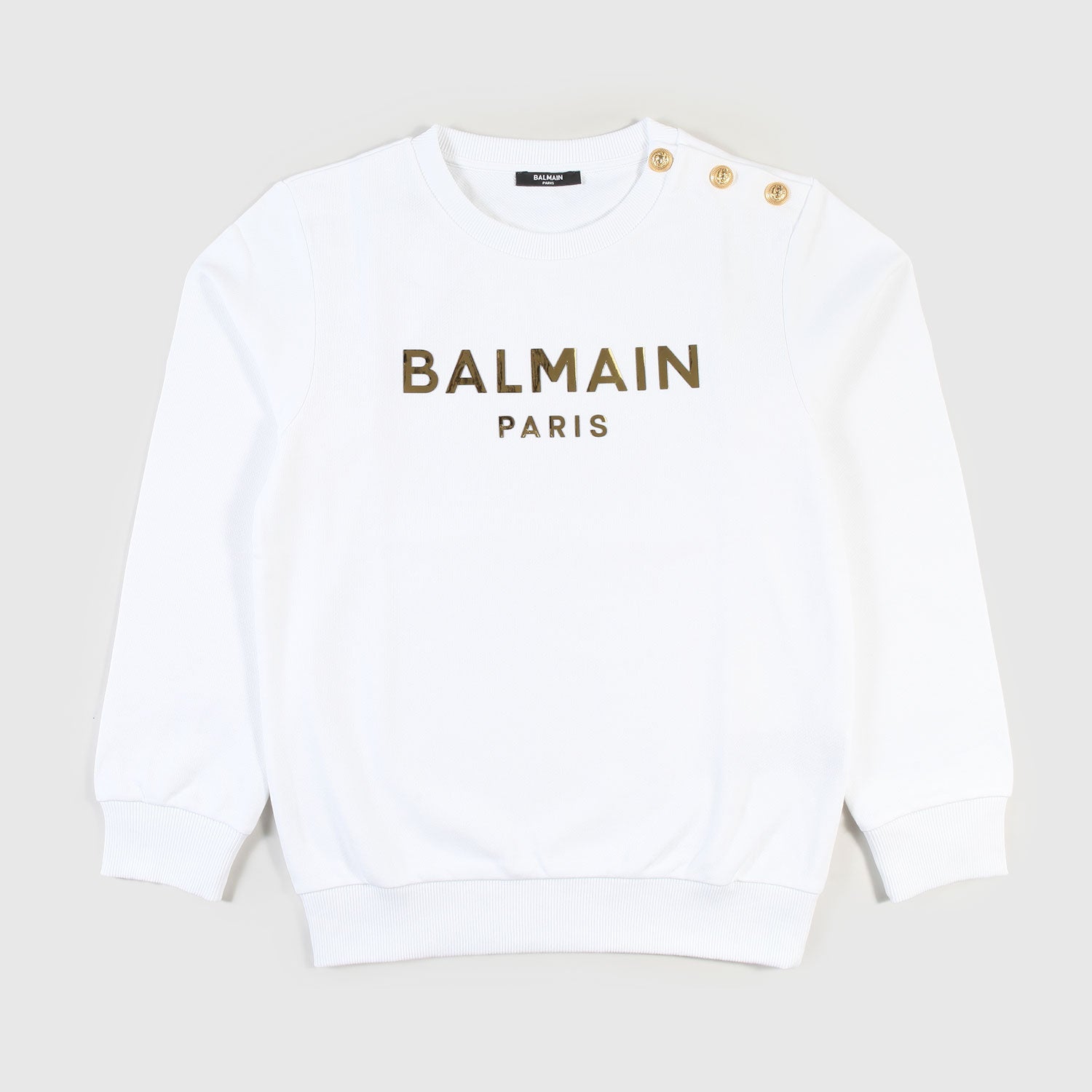 Felpa bianca con bottoni e stampa ragazza - annameglio.com abbigliamento moda