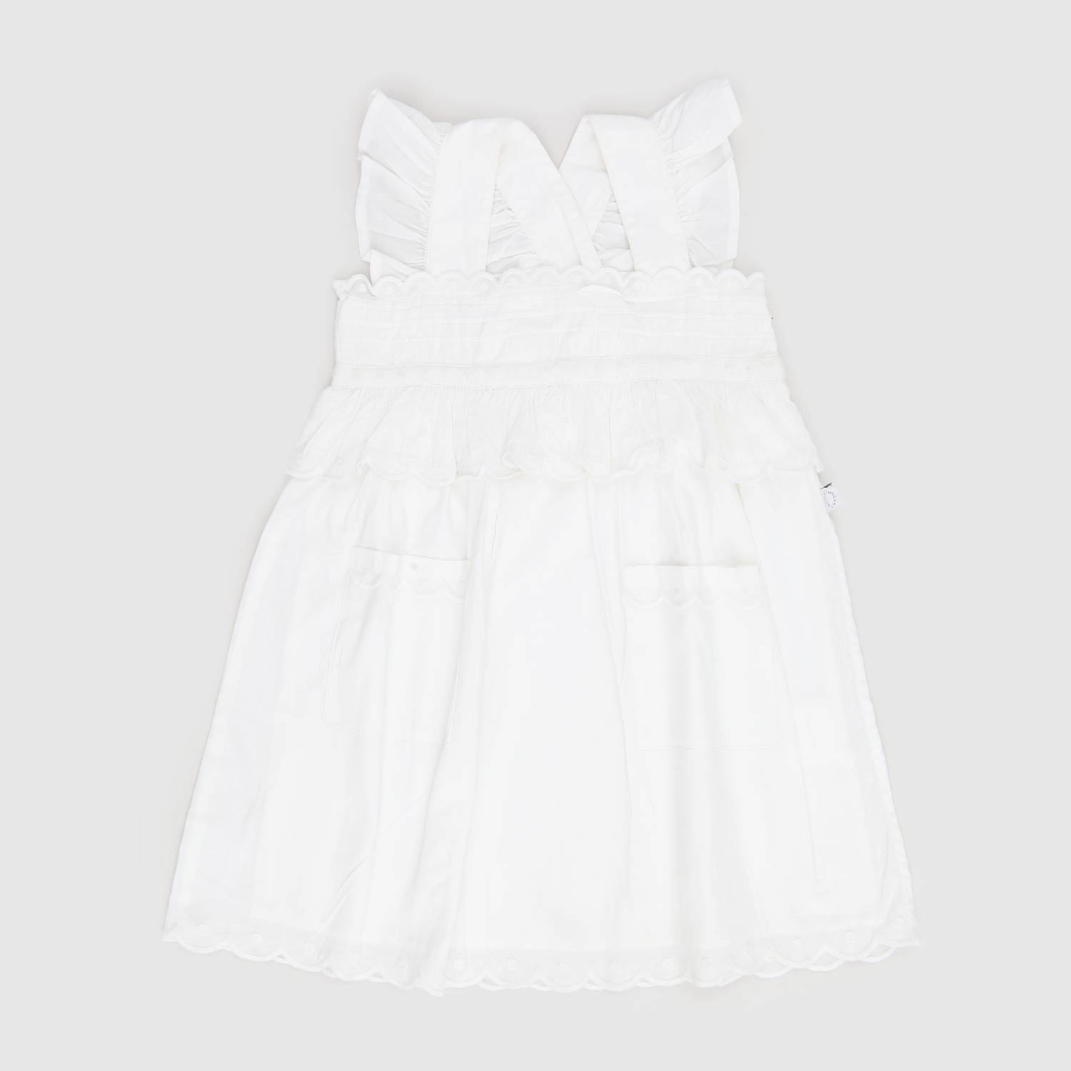 abito bianco con frange neonata - annameglio.com abbigliamento moda