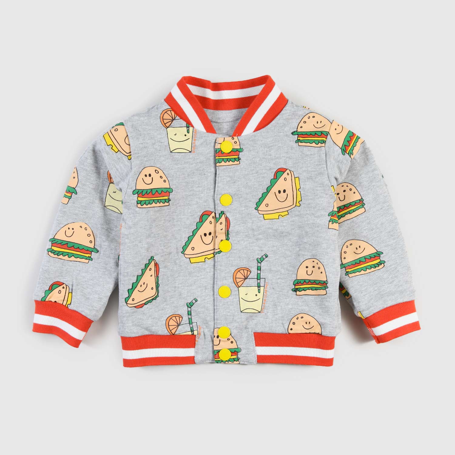 bomber grigio reversibile fantasioso neonato - annameglio.com abbigliamento moda