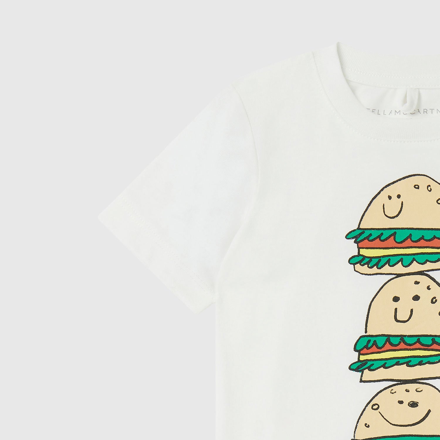 maglia bianca maniche corte con hamburger neonato - annameglio.com abbigliamento moda