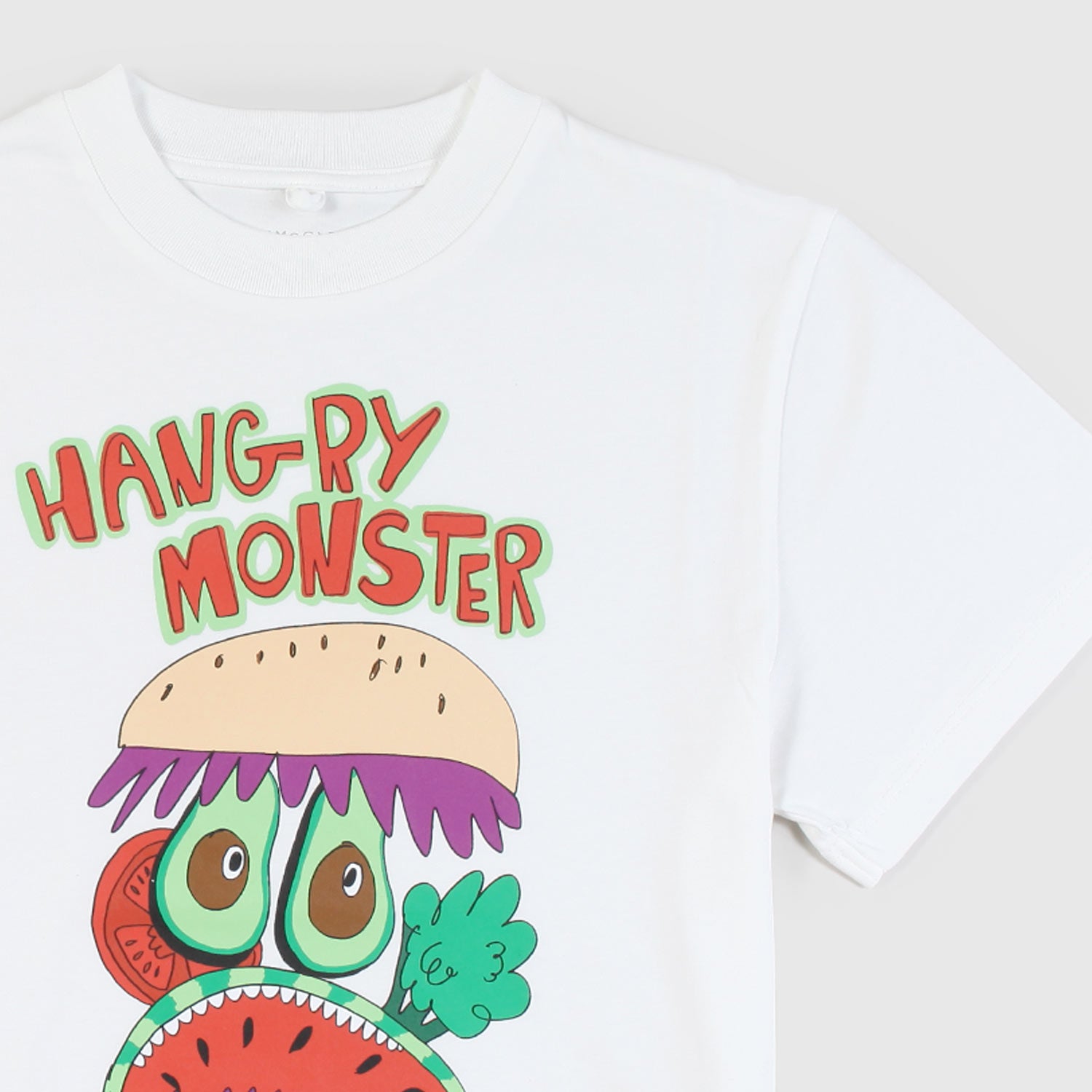 T-shirt bianca con stampa hamburger bambino - annameglio.com abbigliamento moda