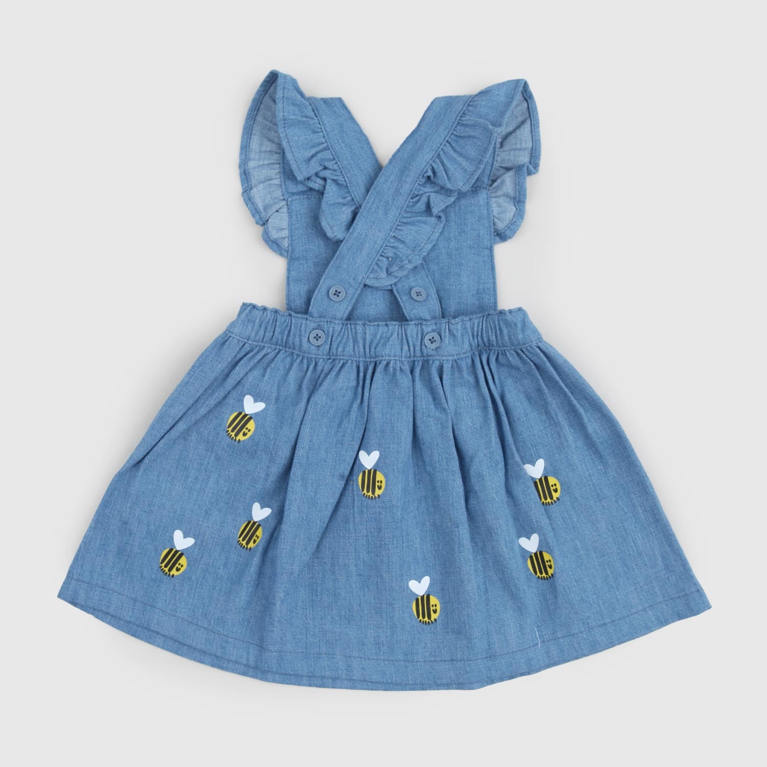 vestito denim sole e api neonata - annameglio.com abbigliamento moda