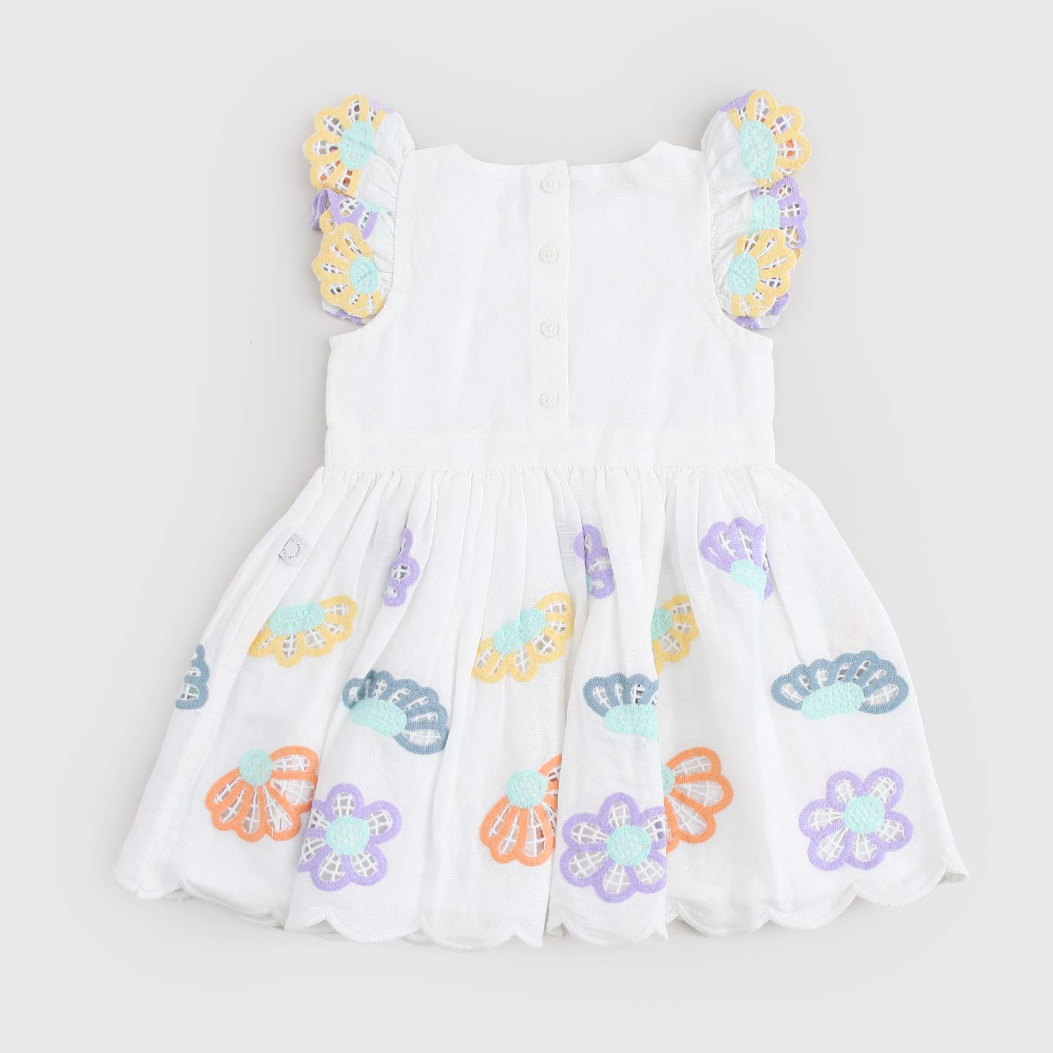 vestito bianco con fiori neonata - annameglio.com abbigliamento moda