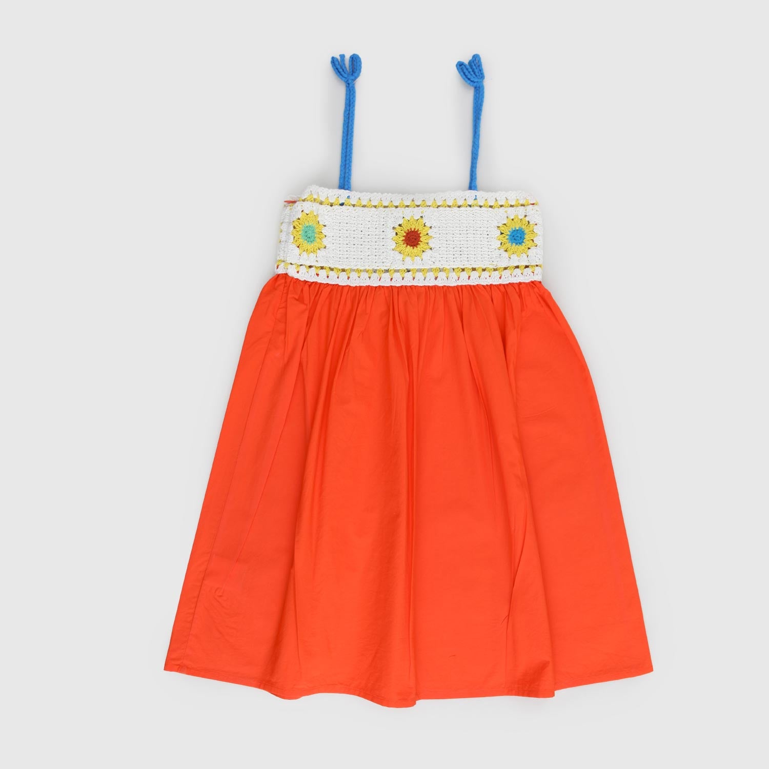 Vestito arancione con top uncinetto - annameglio.com abbigliamento moda