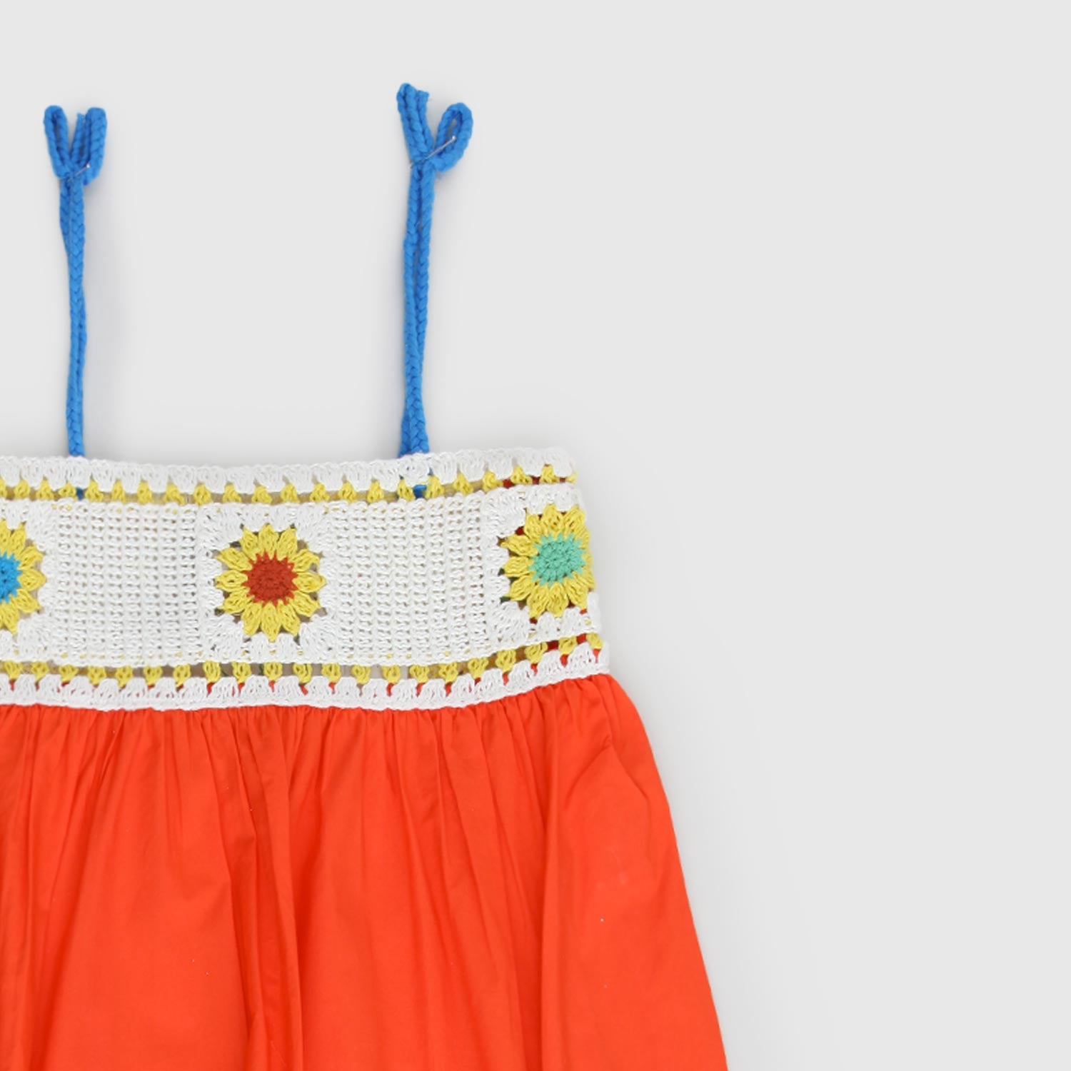 Vestito arancione con top uncinetto - annameglio.com abbigliamento moda