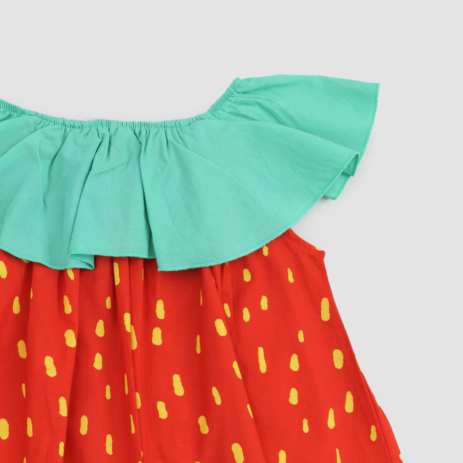 Abito olimpionico fragola con collo smerlato baby - annameglio.com abbigliamento moda