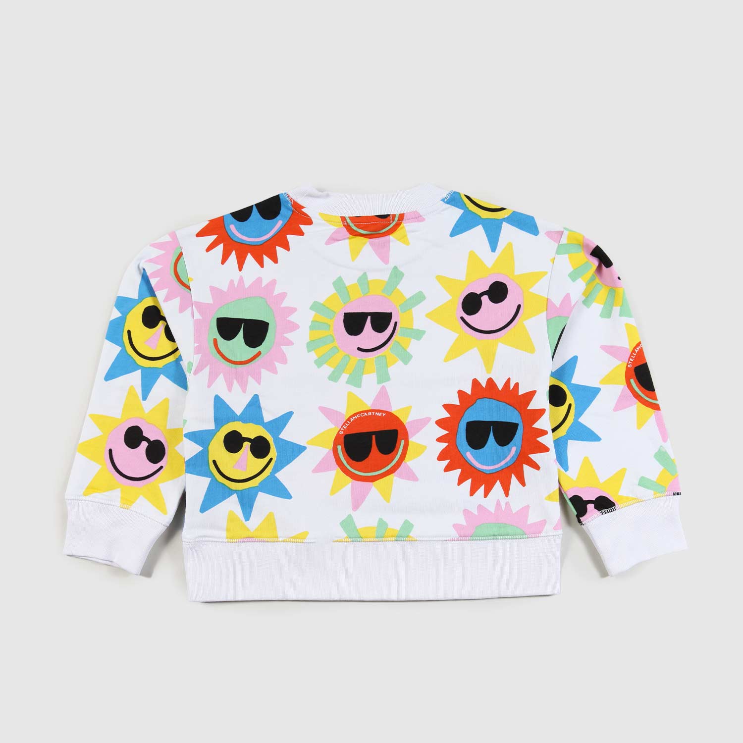 felpa bianca con fantasia sole bambina - annameglio.com abbigliamento moda