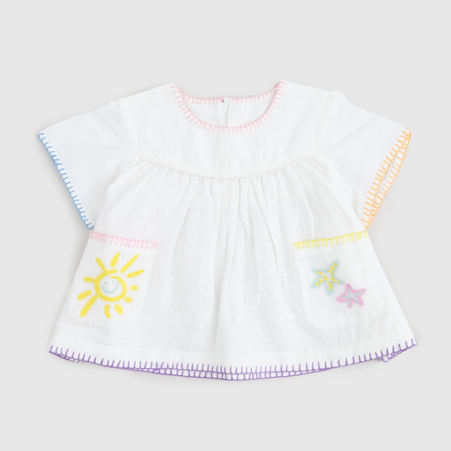 vestito bianco multicolore neonata - annameglio.com abbigliamento moda