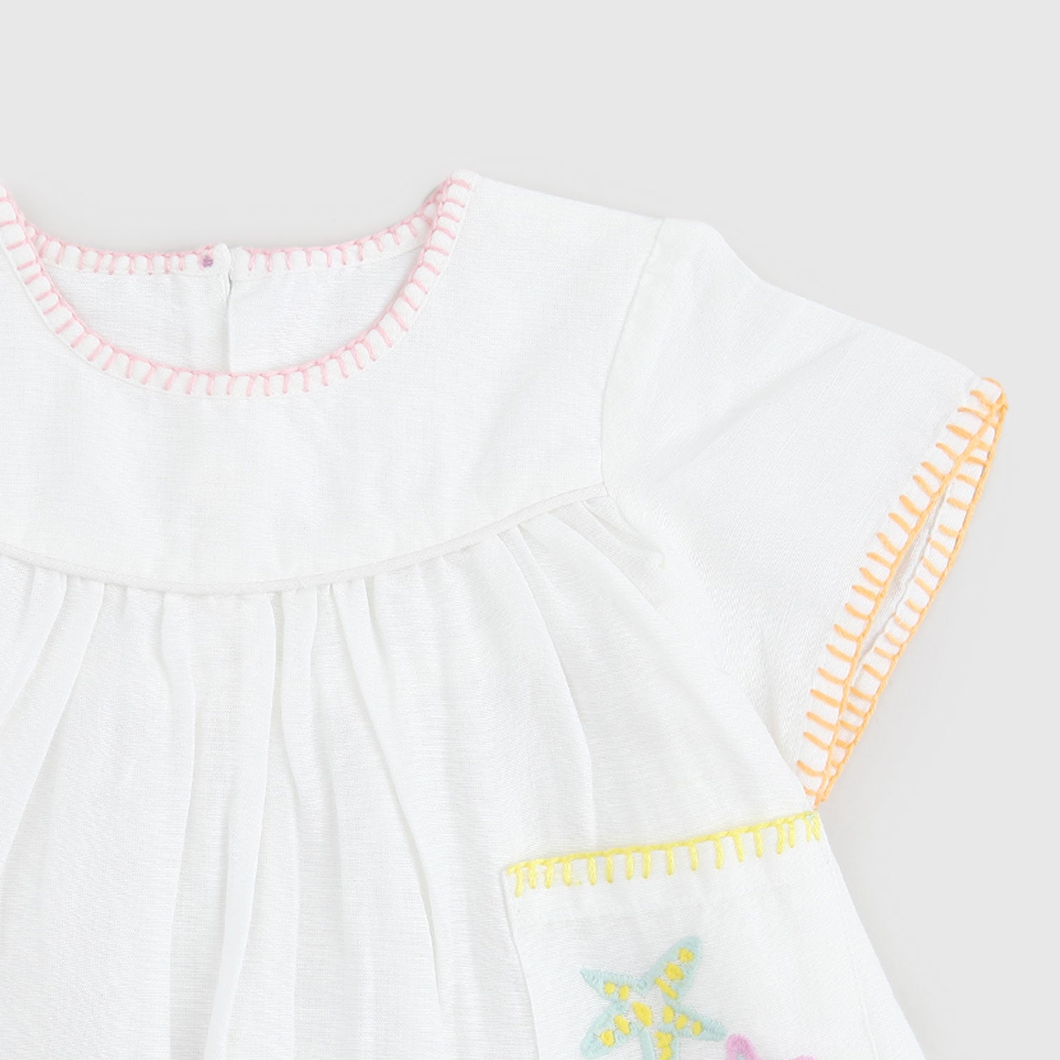 vestito bianco multicolore neonata - annameglio.com abbigliamento moda