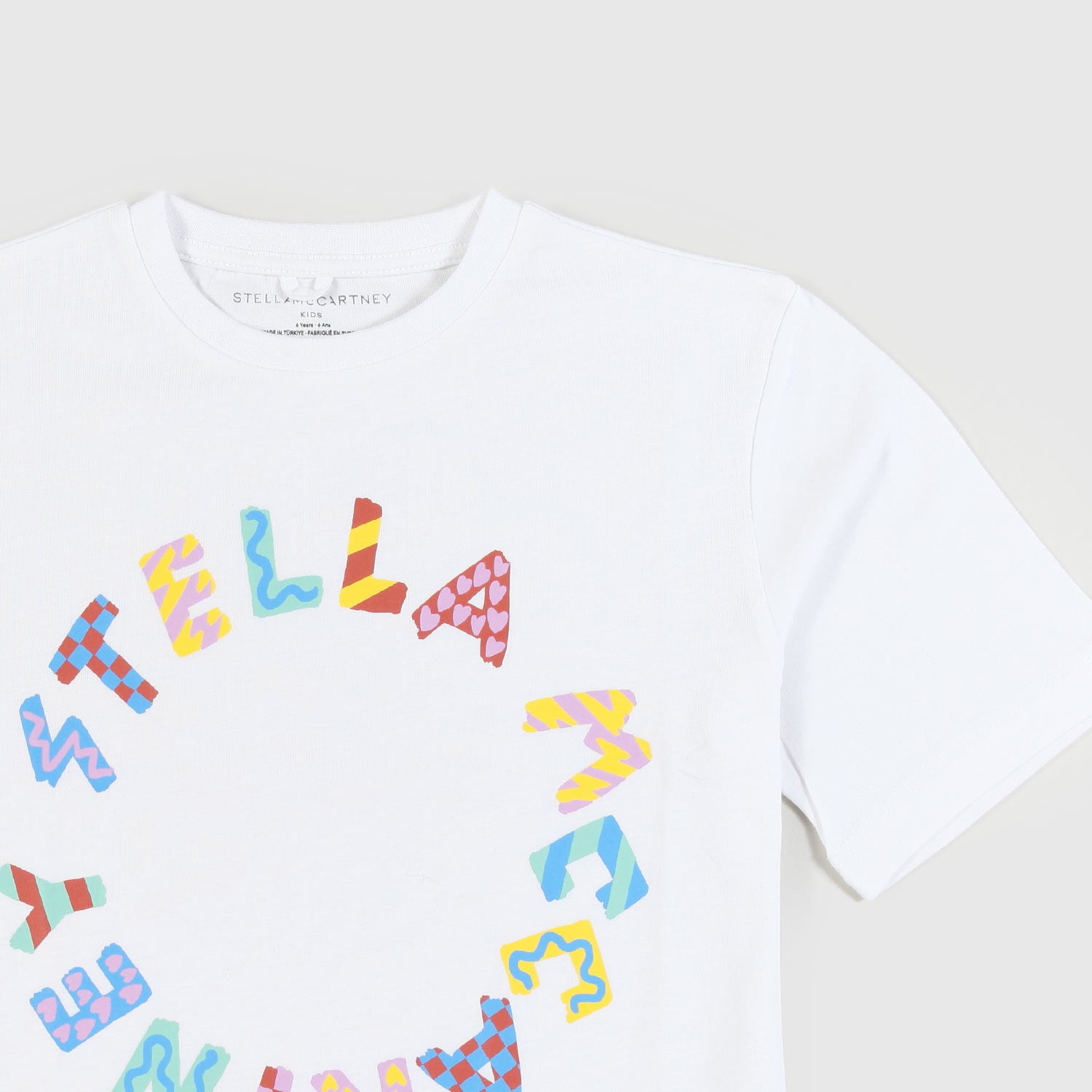 T-shirt bianca con fantasia circolare ragazza - annameglio.com abbigliamento moda