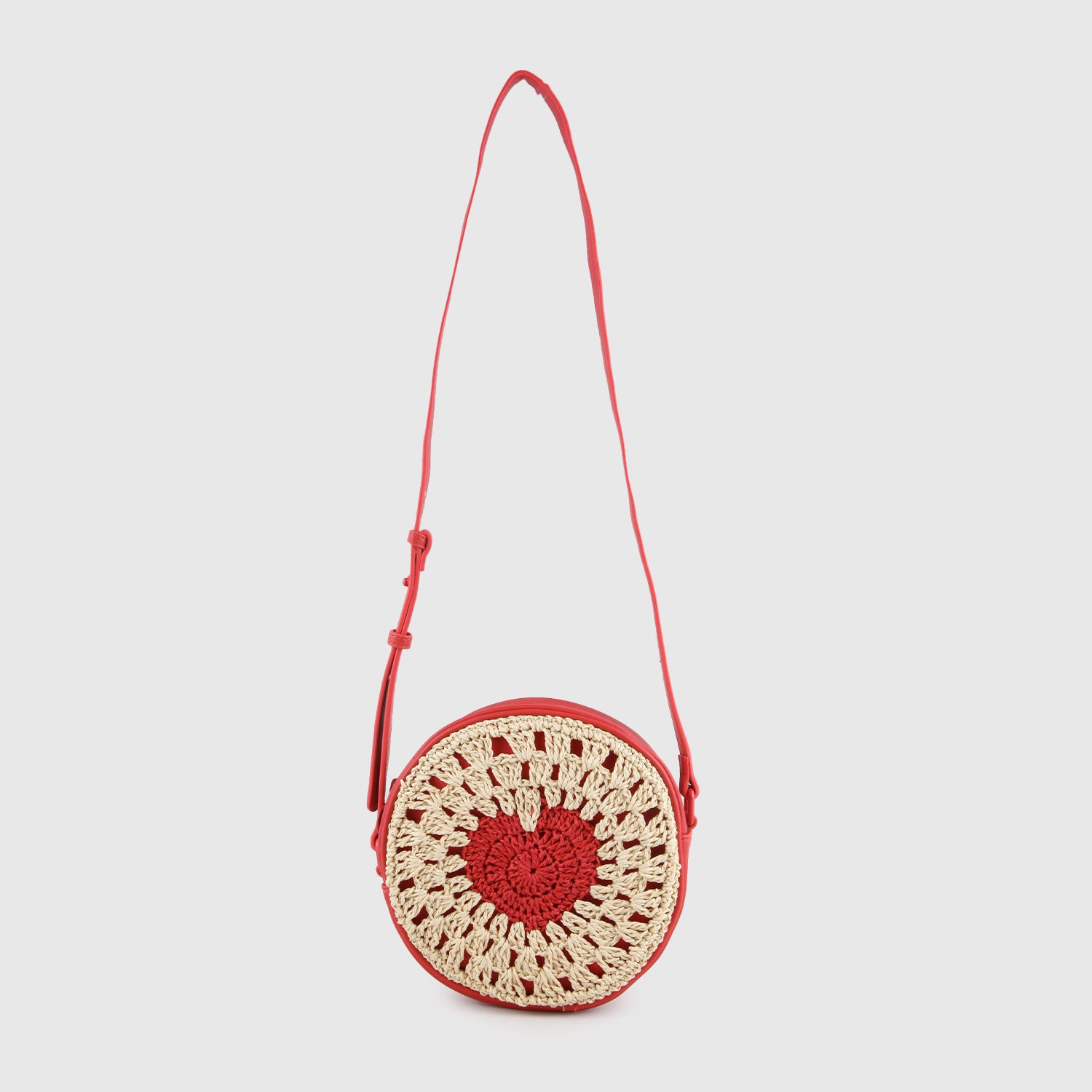 borsa rossa e beige con cuore - annameglio.com abbigliamento moda