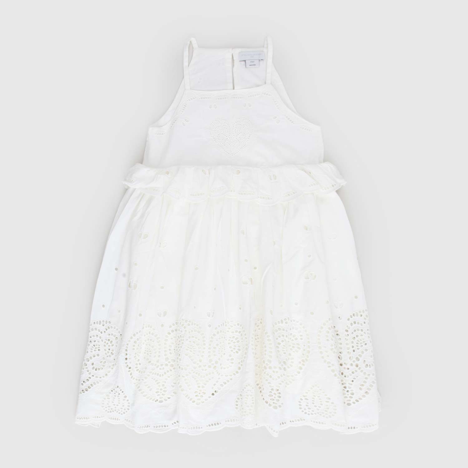 Abito bianco smanicato con ricami a punto inglese - annameglio.com abbigliamento moda