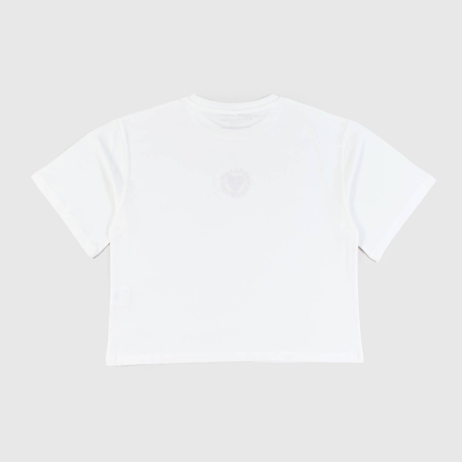 t-shirt bianca con cuore ragazza - annameglio.com abbigliamento moda