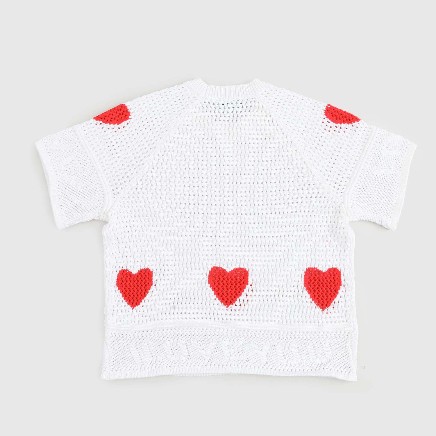 maglia bianca cuori rossi ragazza - annameglio.com abbigliamento moda