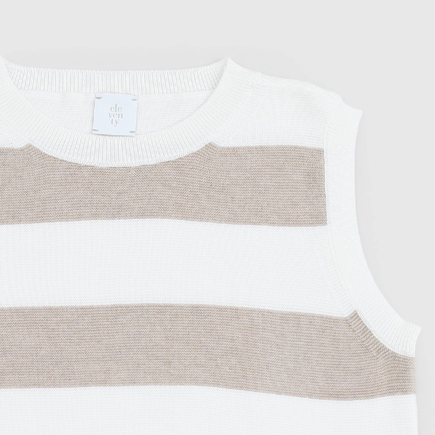 maglioncino gilet strisce beige e bianche ragazza - annameglio.com abbigliamento moda