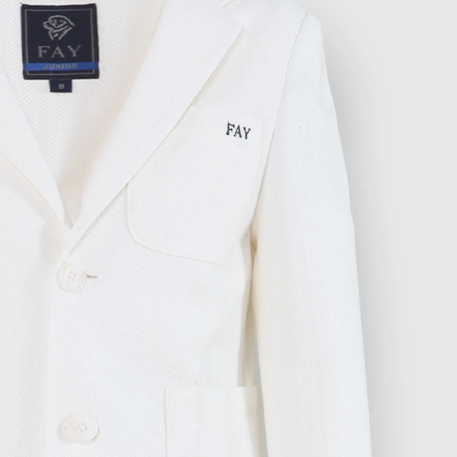 giacca beige cucitura blu ragazzo - annameglio.com abbigliamento moda