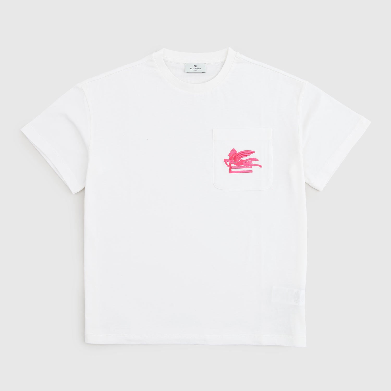 t-shirt bianca con pegaso rosa - annameglio.com abbigliamento moda