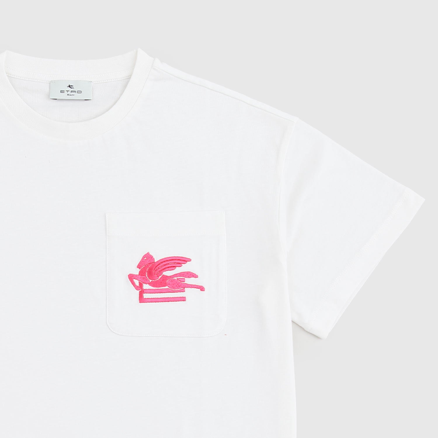 t-shirt bianca con pegaso rosa - annameglio.com abbigliamento moda