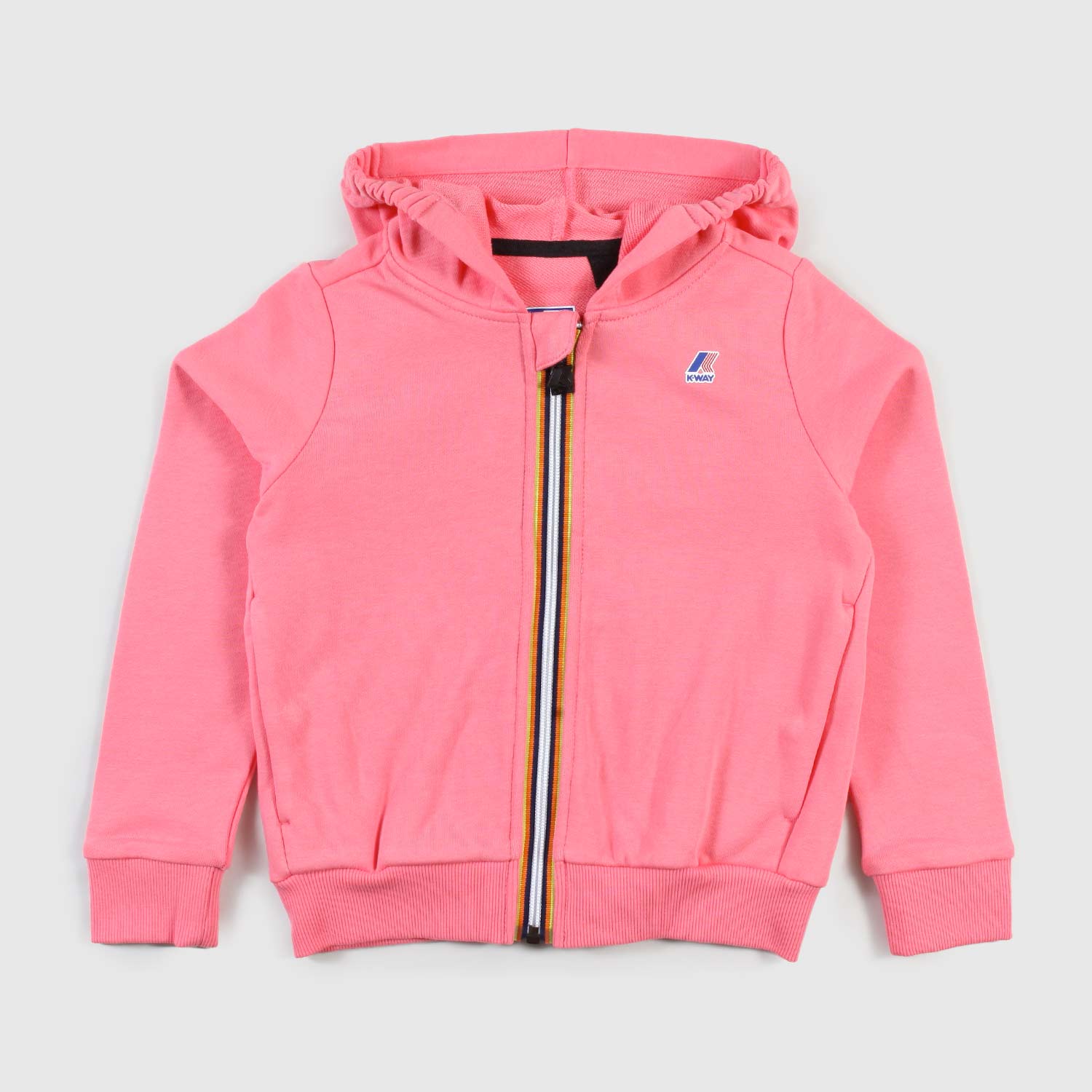 felpa rosa full-zip ragazza - annameglio.com abbigliamento moda