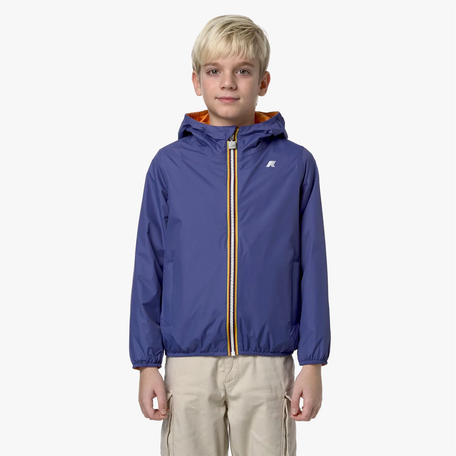 giacca celeste reversibile arancione - annameglio.com abbigliamento moda