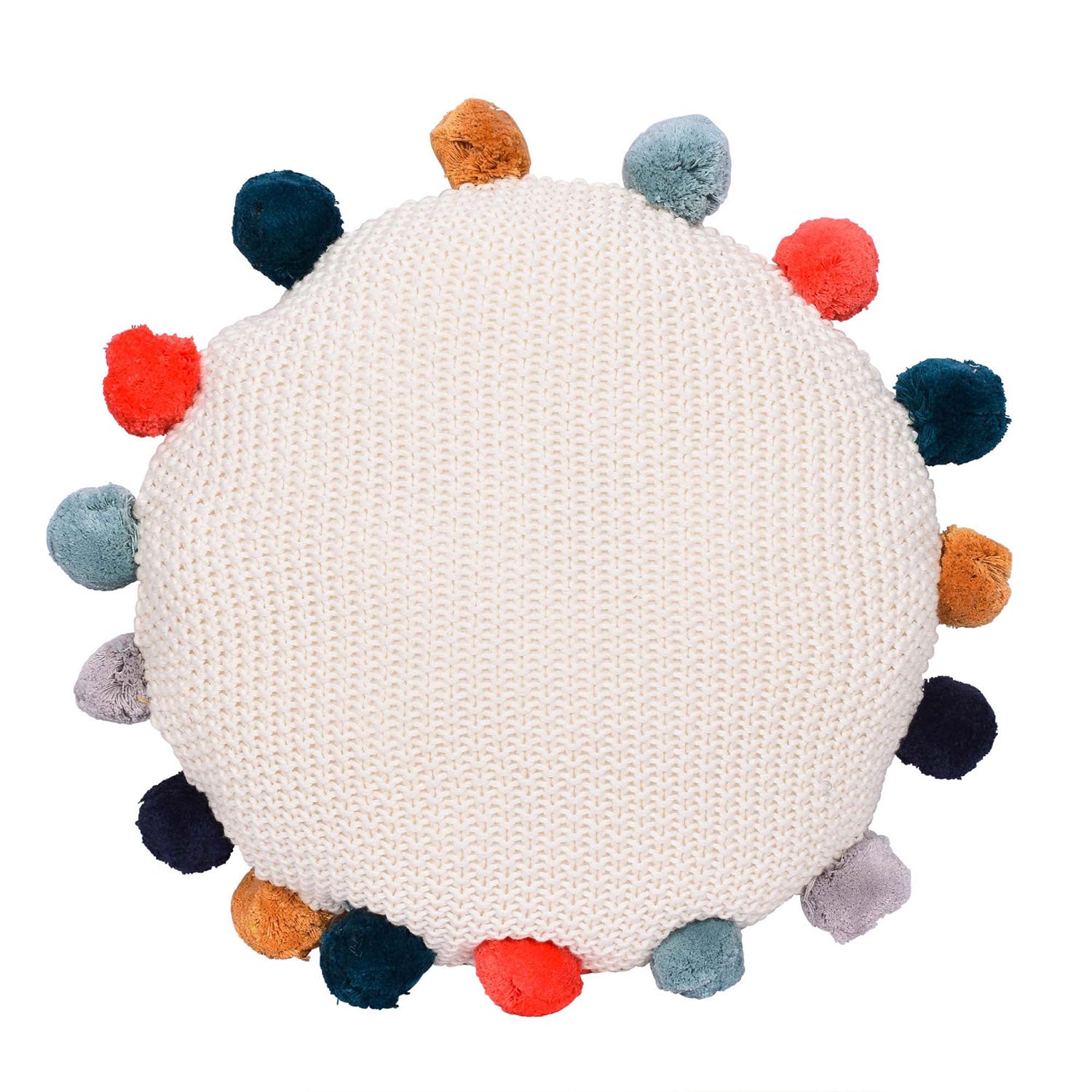 Cuscino rotondo con pompon - annameglio.com abbigliamento moda