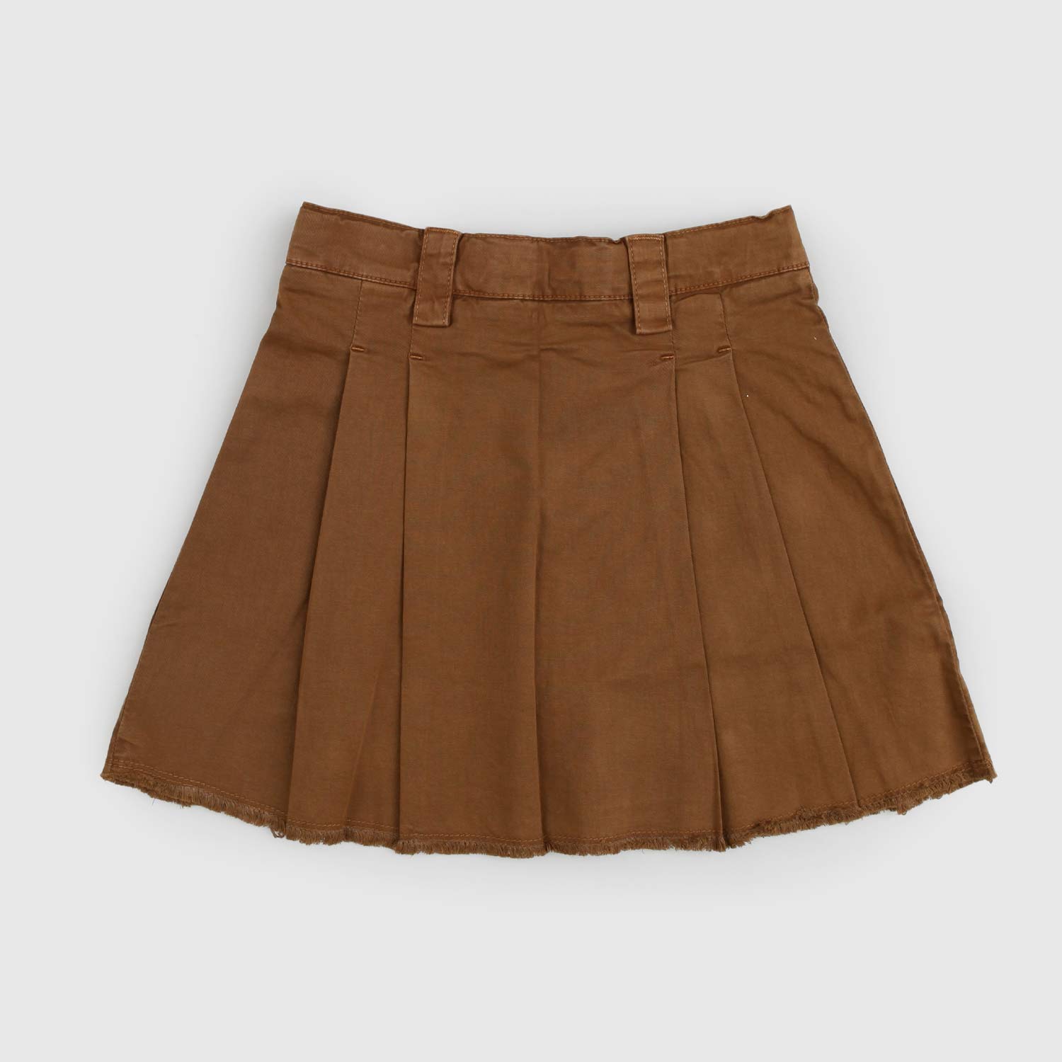 Gonna marrone di jeans plissettata - annameglio.com abbigliamento moda