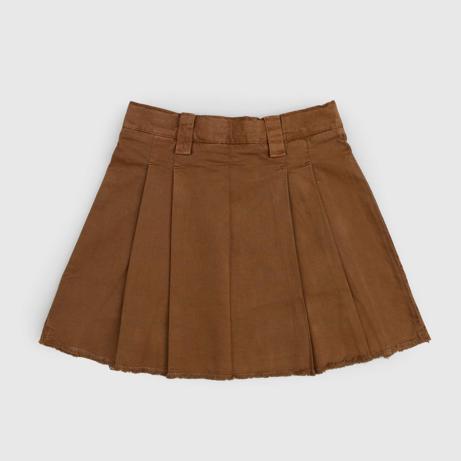 Gonna marrone di jeans plissettata - annameglio.com abbigliamento moda