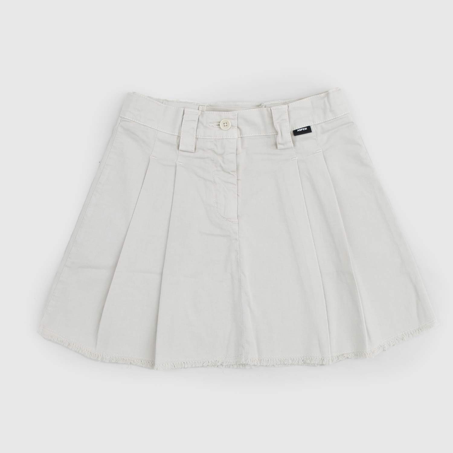 Gonna grigio chiaro di jeans plissettata - annameglio.com abbigliamento moda