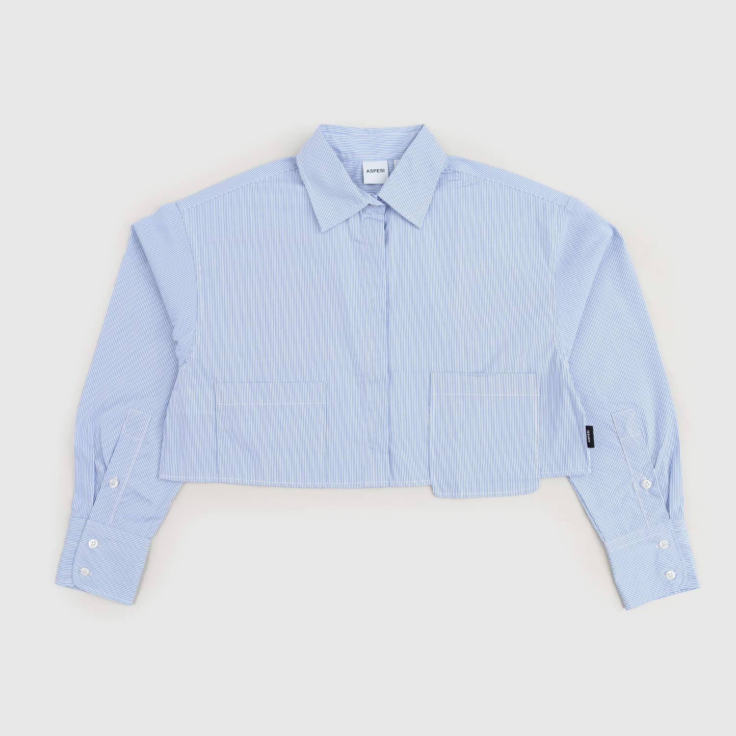 Camicia Gessata Cropped per Ragazza - annameglio.com abbigliamento moda