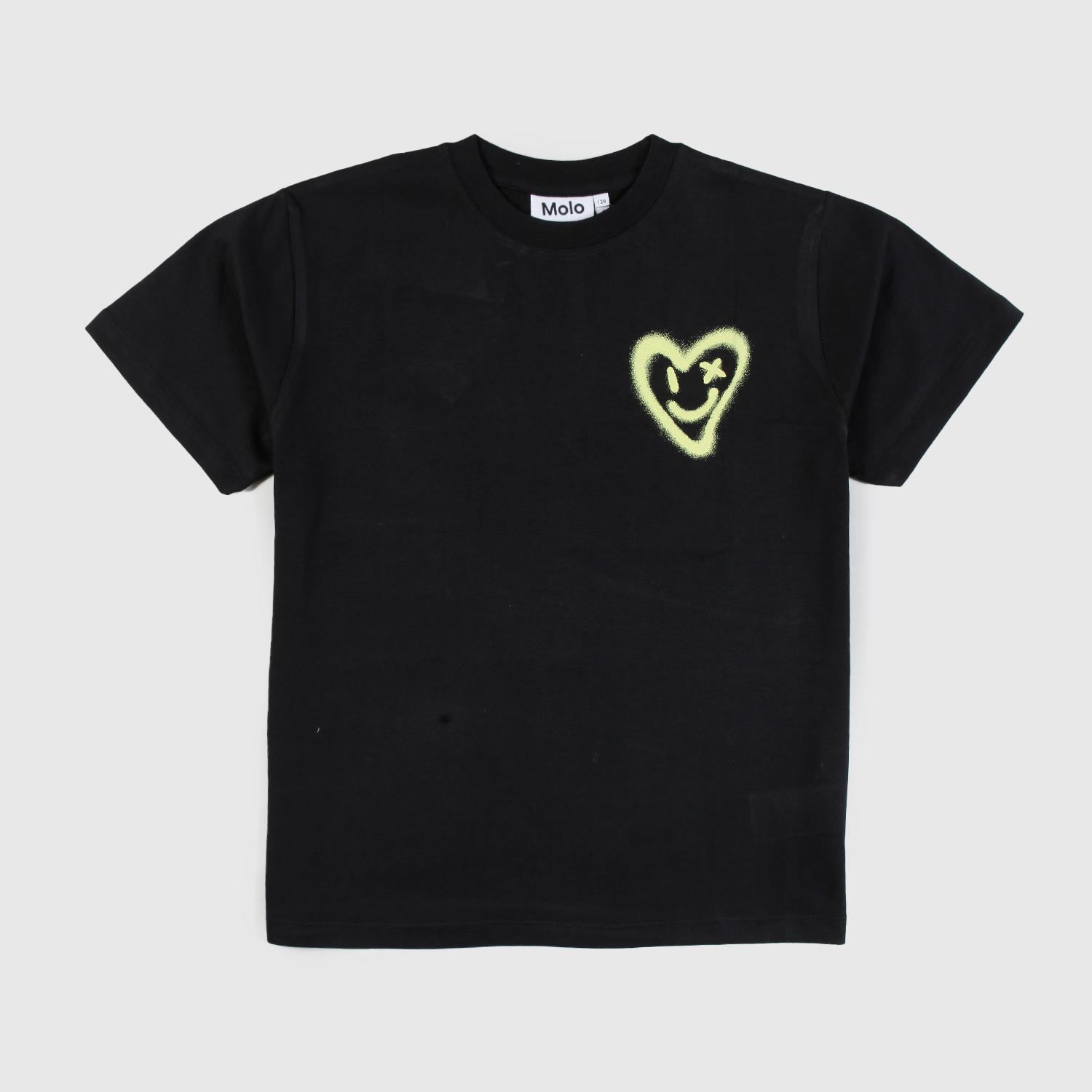 maglia maniche corte nera con cuore unisex - annameglio.com abbigliamento moda