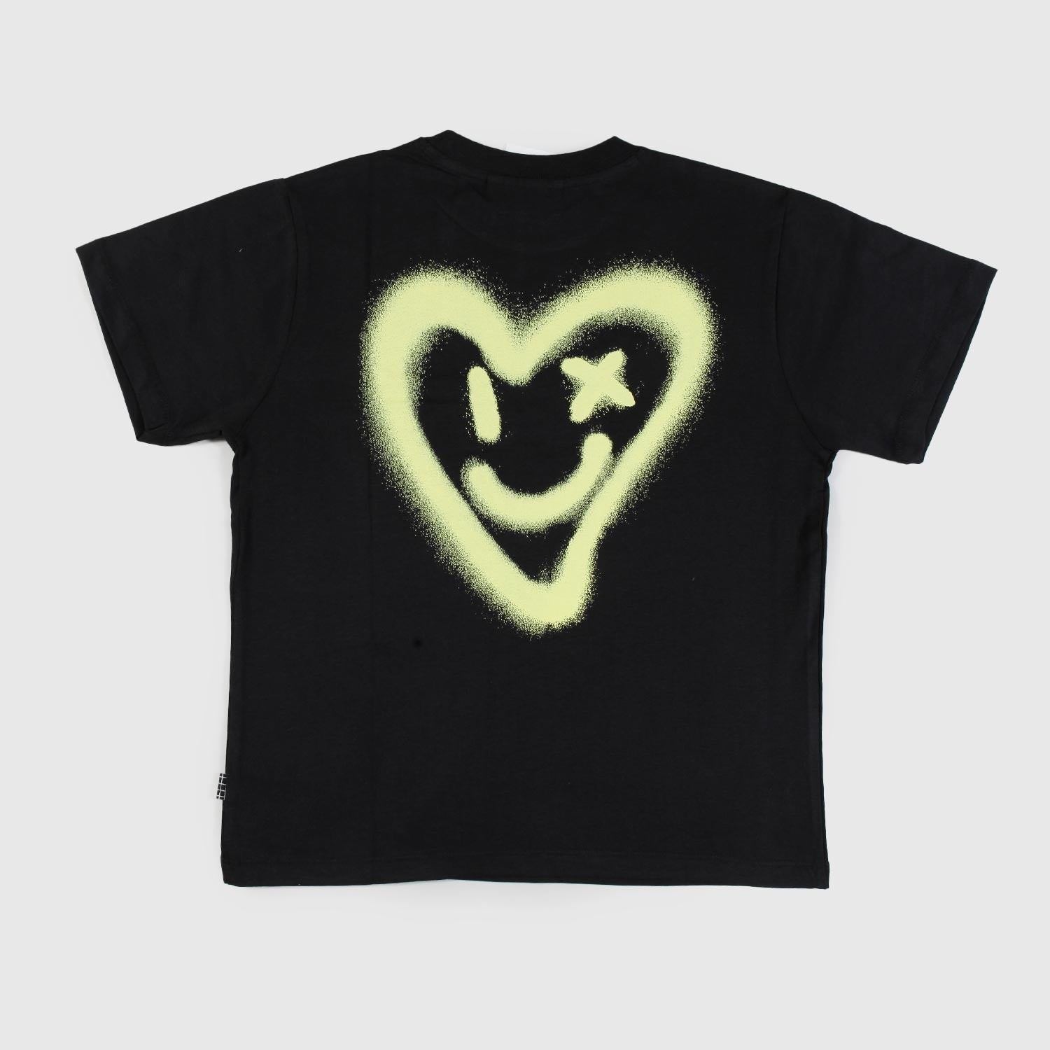 maglia maniche corte nera con cuore unisex - annameglio.com abbigliamento moda