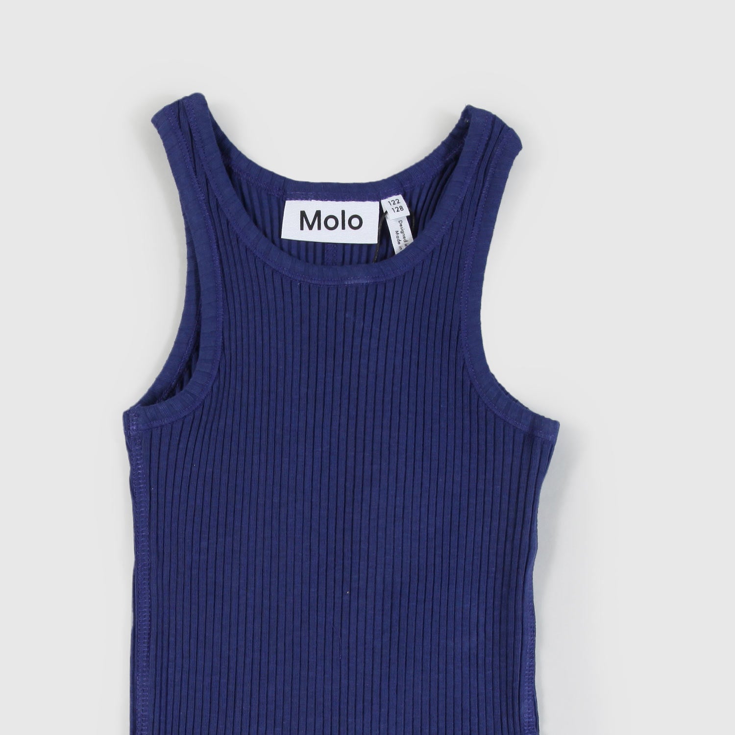 canotta blu con fondo arrotondato bambino - annameglio.com abbigliamento moda