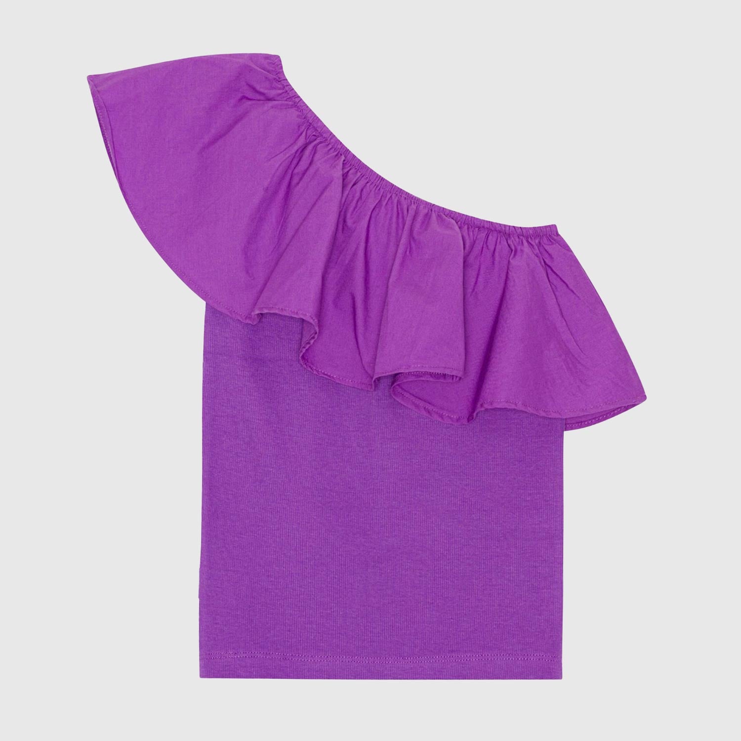 t-shirt monospalla viola - annameglio.com abbigliamento moda