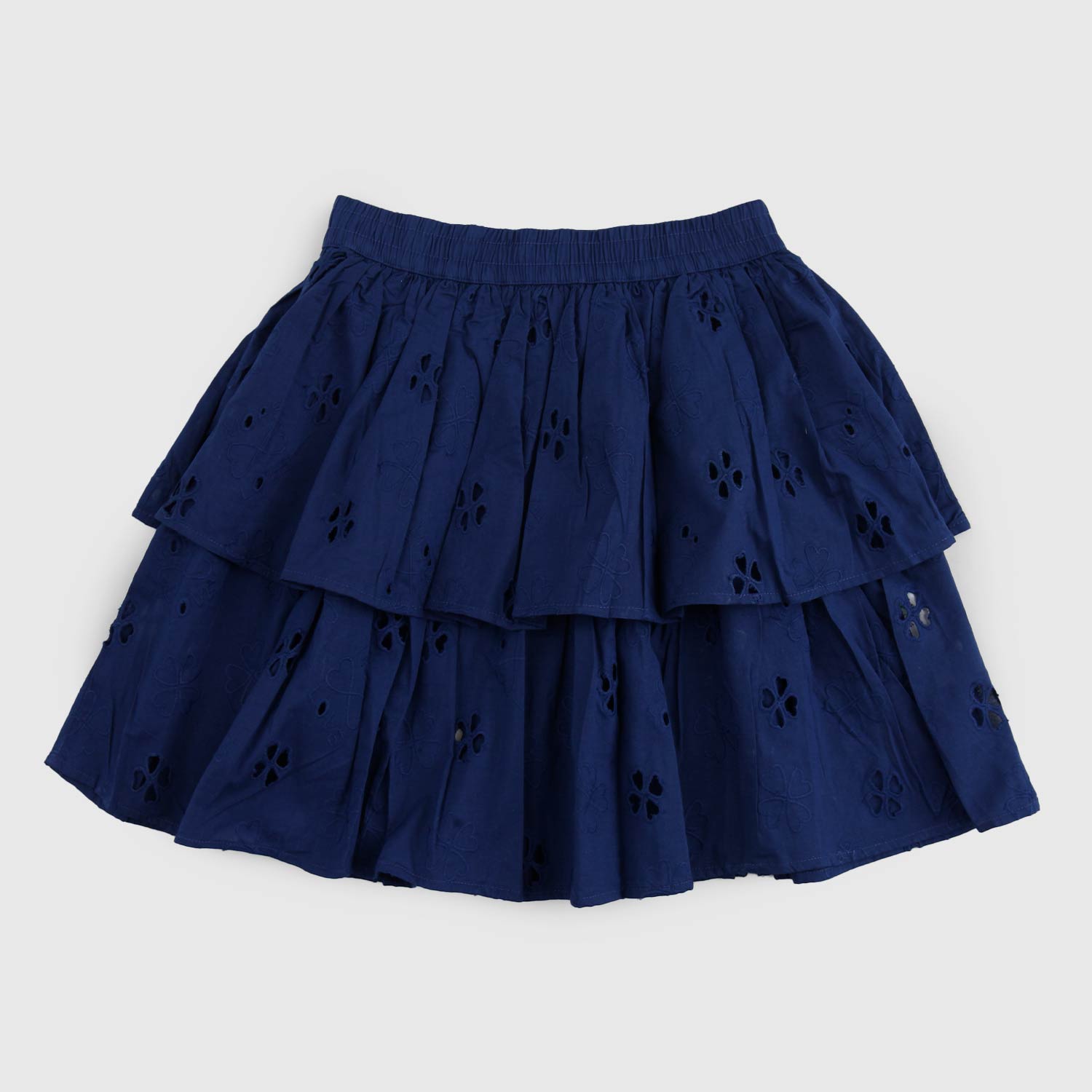 gonna blu con vita elasticizzata bambina - annameglio.com abbigliamento moda