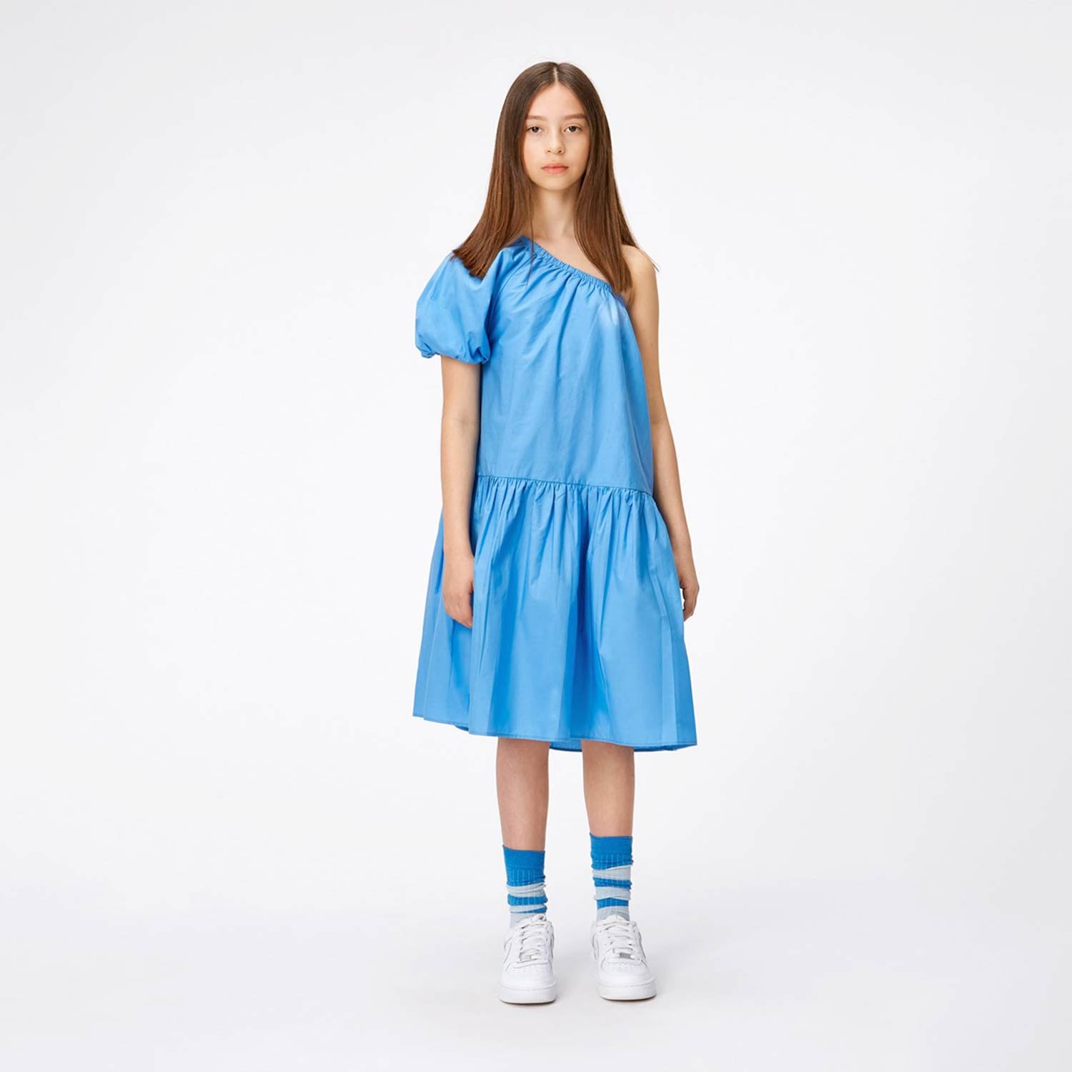 abito celeste monospalla ragazza - annameglio.com abbigliamento moda