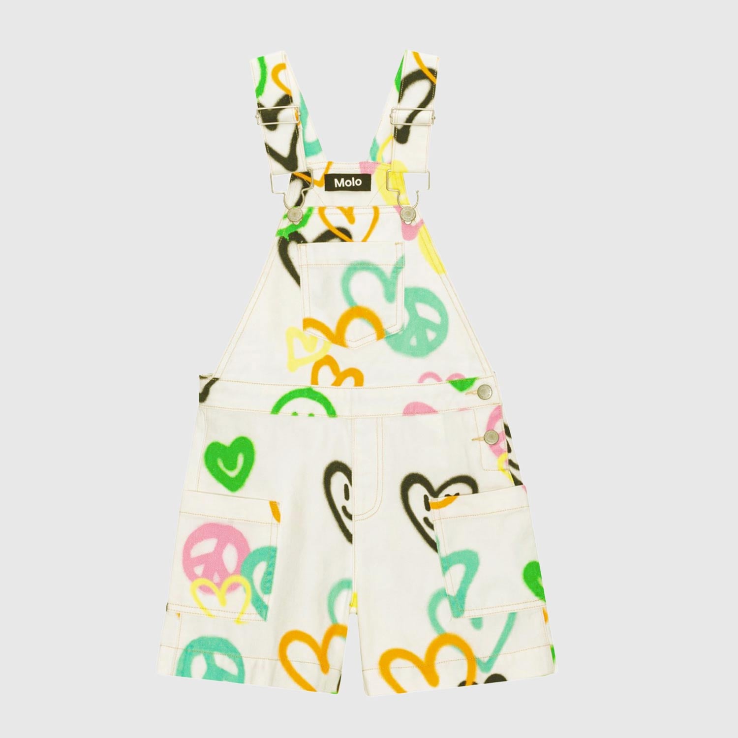 salopette bianca con graffiti - annameglio.com abbigliamento moda