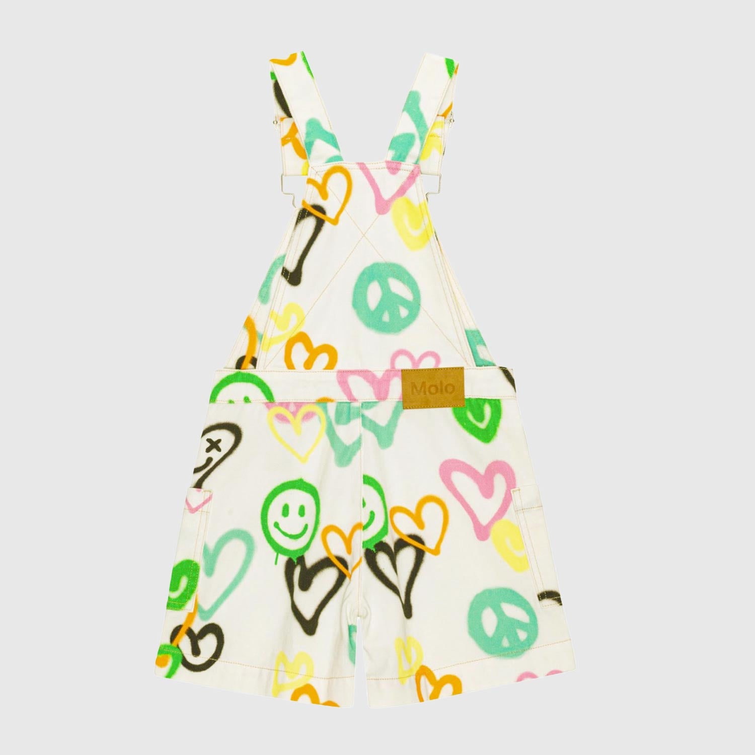 salopette bianca con graffiti - annameglio.com abbigliamento moda