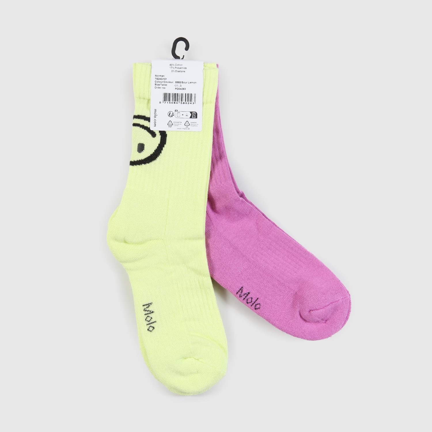 set di due paia di calzini gialli e viola - annameglio.com abbigliamento moda