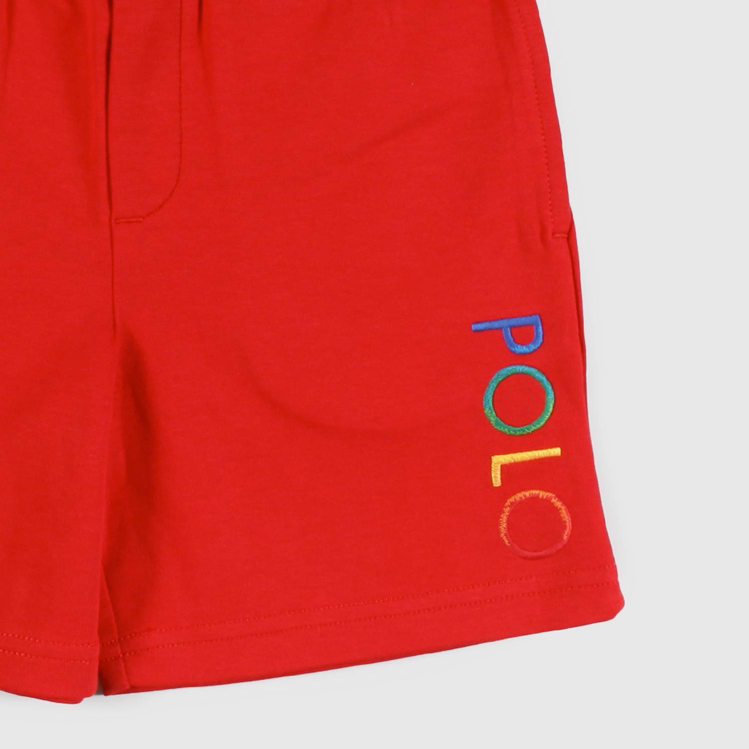 Pantaloncino rosso con scritta arcobaleno - annameglio.com abbigliamento moda