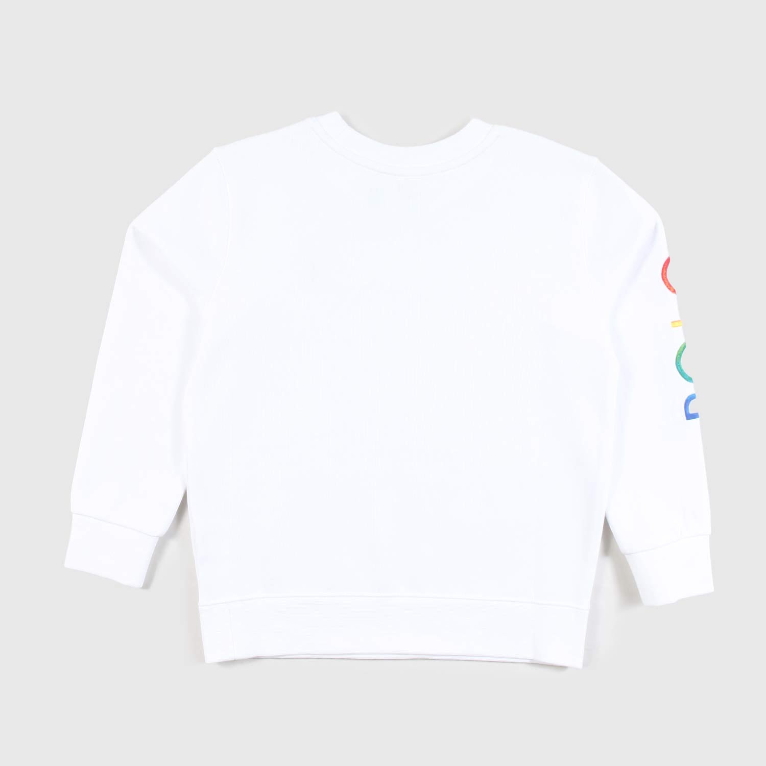 felpa bianca con scritta arcobaleno ragazzo - annameglio.com abbigliamento moda