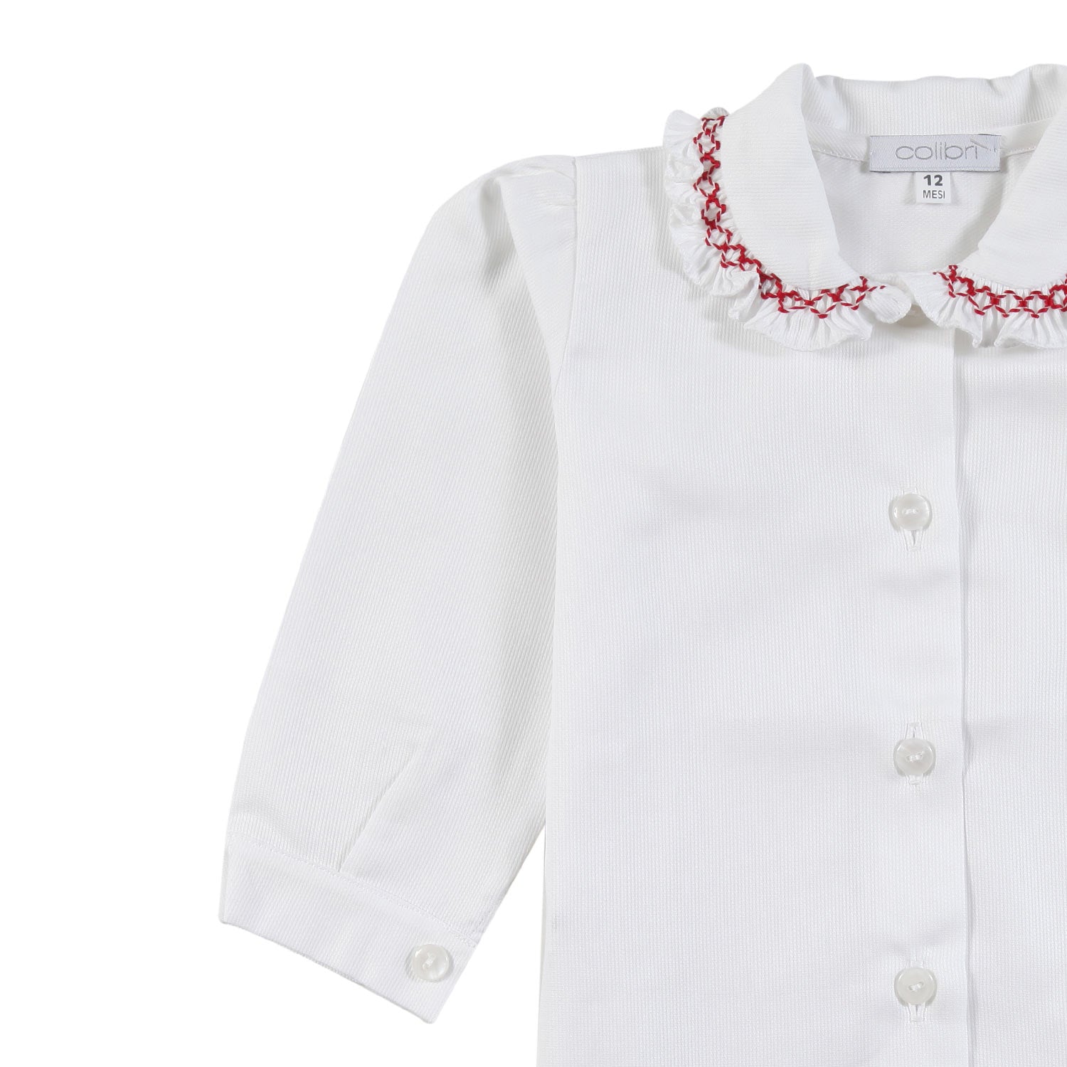 Camicia piquet Colibri bianca e rossa Bimba - annameglio.com abbigliamento moda