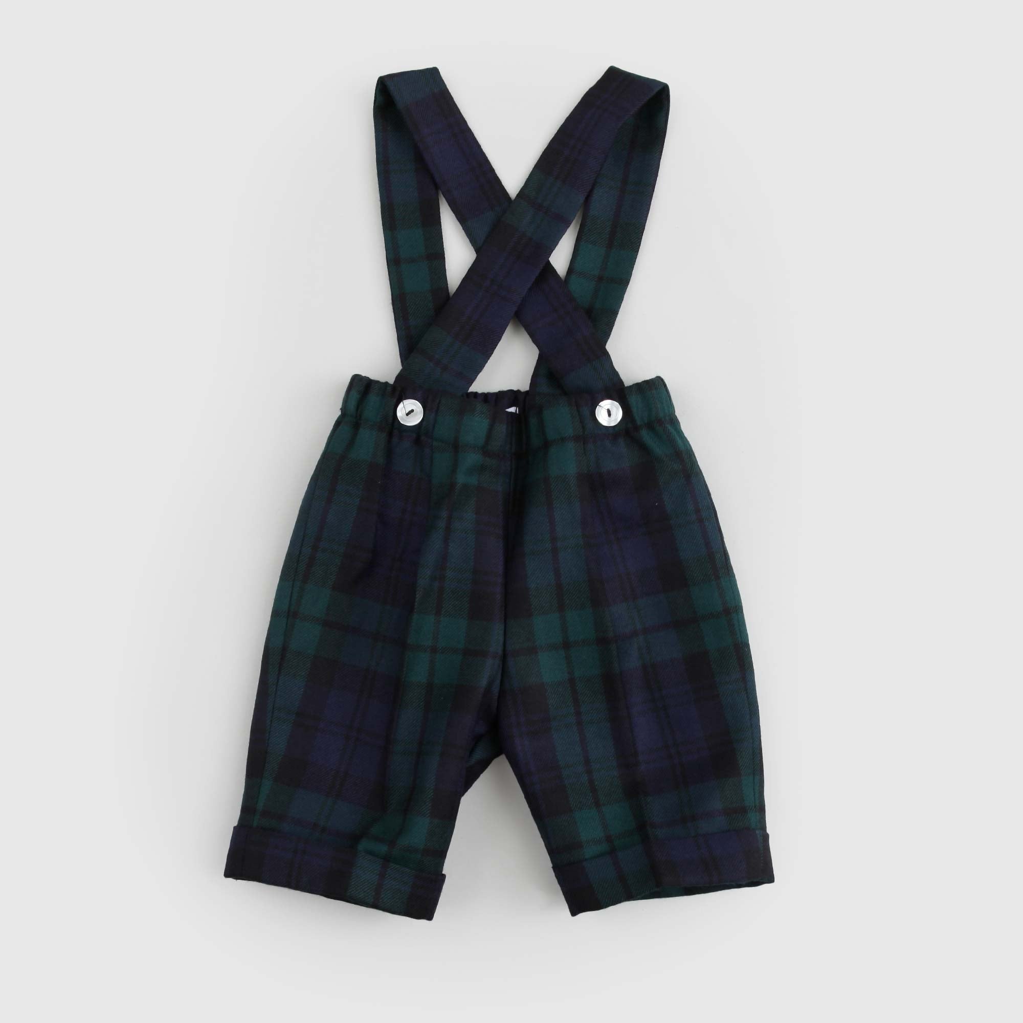 Bermuda salopette Colibri tartan verde e blu Bimbo - annameglio.com abbigliamento moda