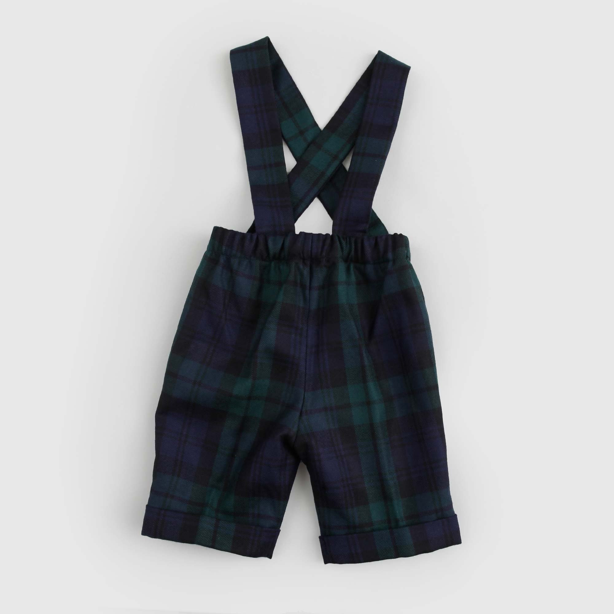 Bermuda salopette Colibri tartan verde e blu Bimbo - annameglio.com abbigliamento moda